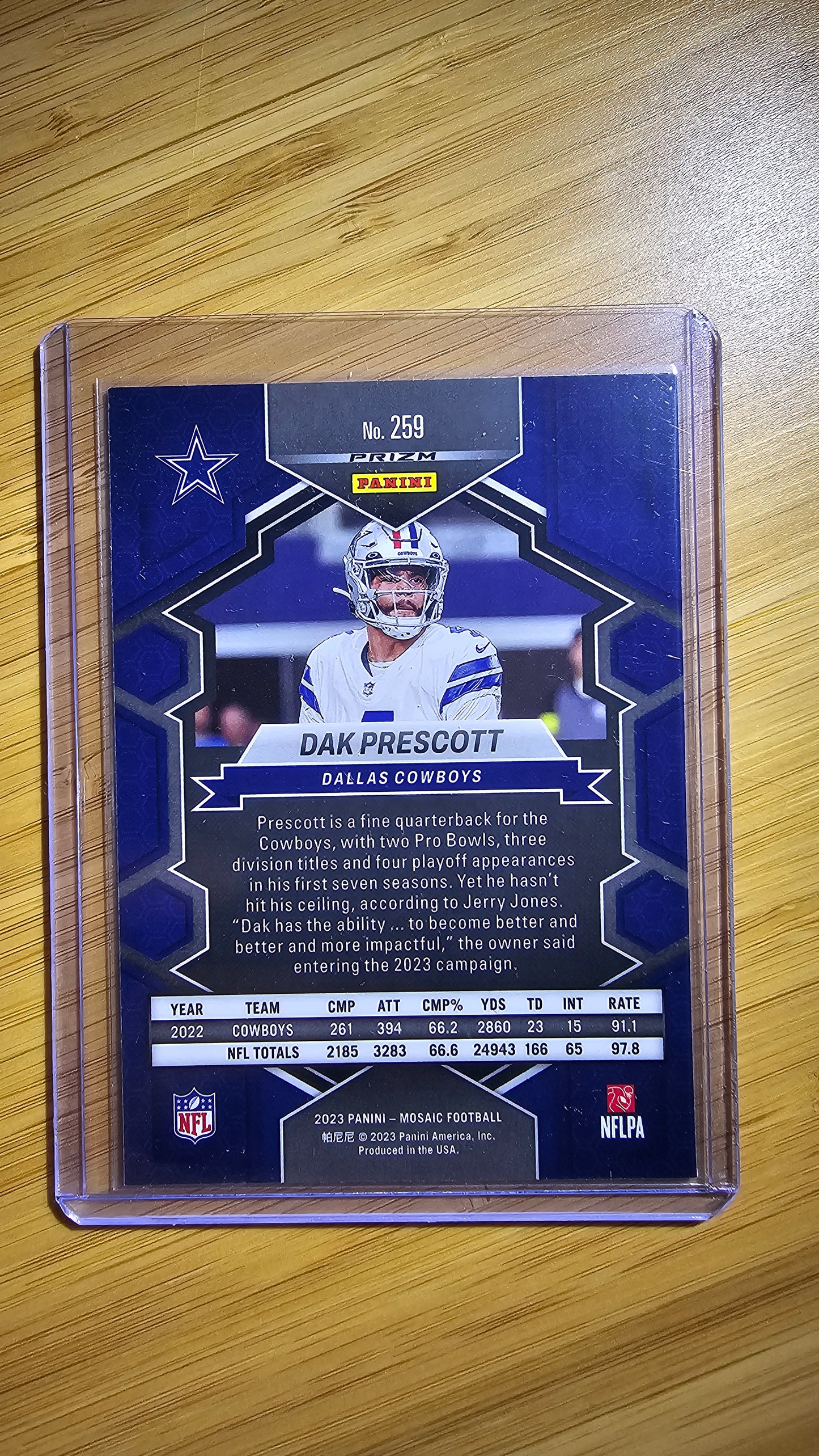 2023 NFL Panini Mosiac Dak Prescott - Pink Camo National Pride - Dallas Cowboys