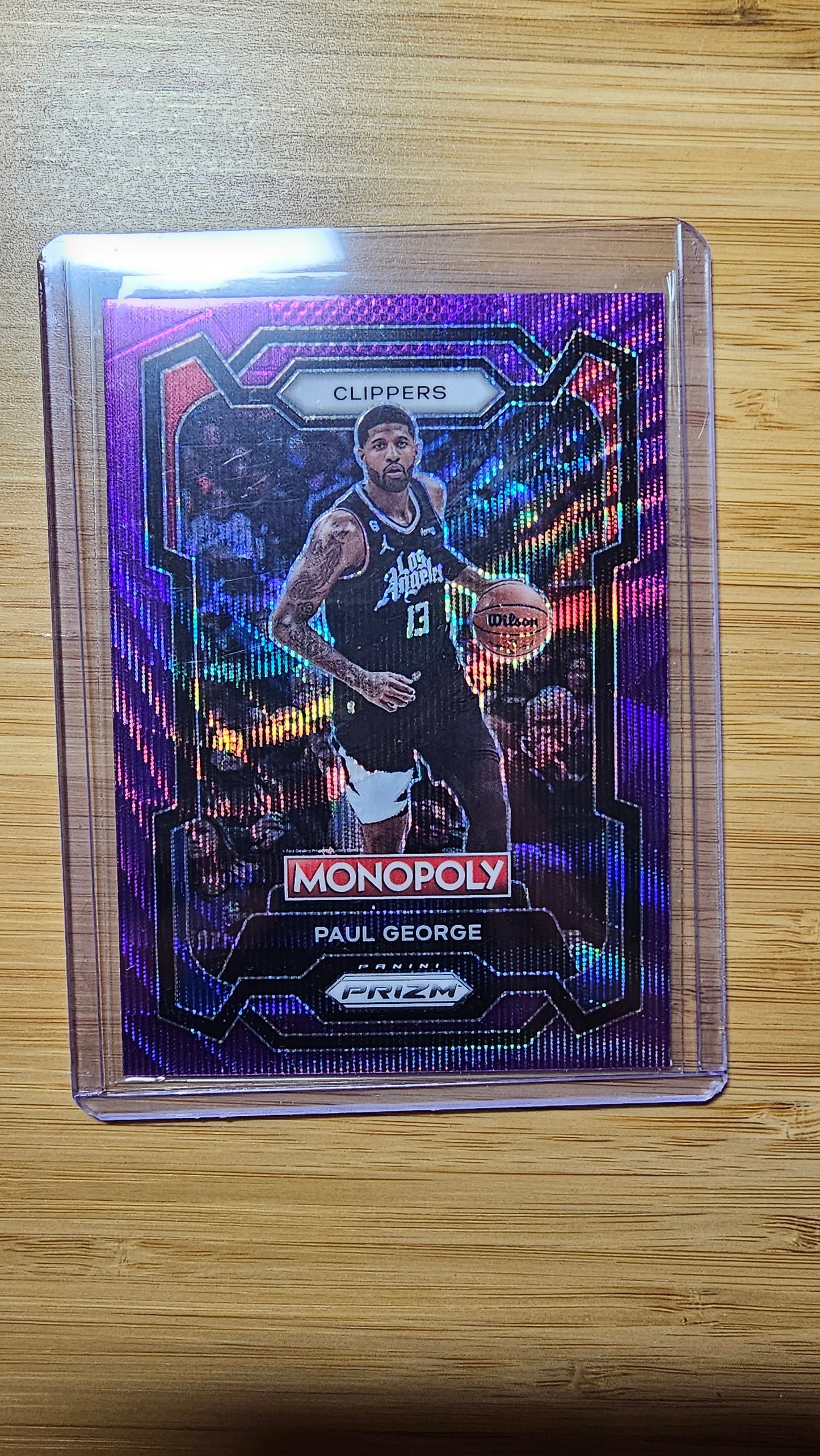 2023 Panini Prizm Monopoly Basketball Paul George -Purple Prizm - ( Clippers )