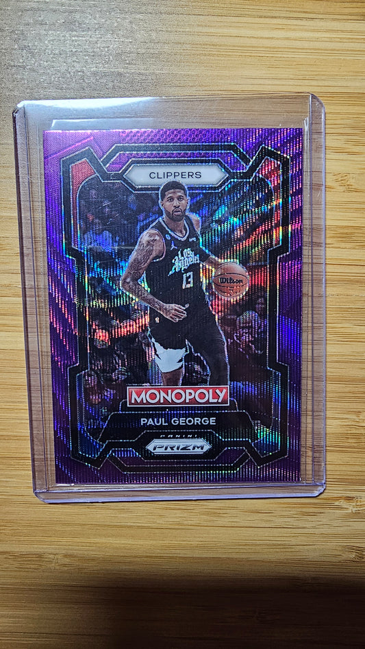 2023 Panini Prizm Monopoly Basketball Paul George -Purple Prizm - ( Clippers )