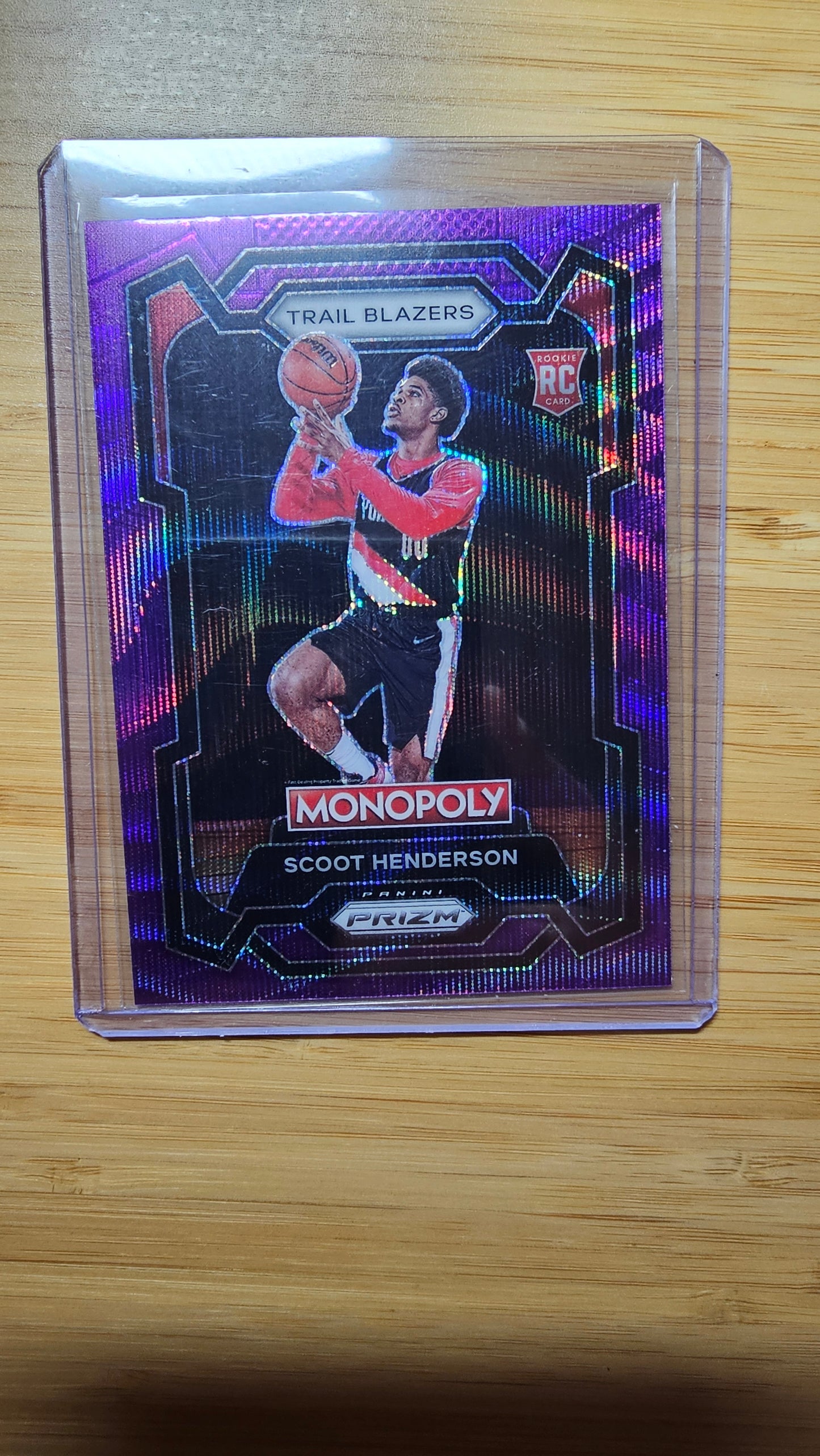 2023 Panini Prizm Monopoly Basketball RC Scoot Henderson- Purple Prizm - ( Trailblazers )