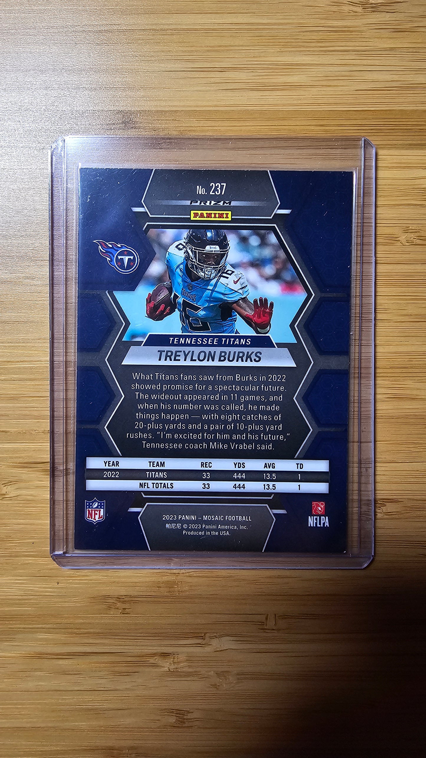 2023 NFL Panini Mosiac Treylon Burks - Mosiac Green - Tennesse Titans