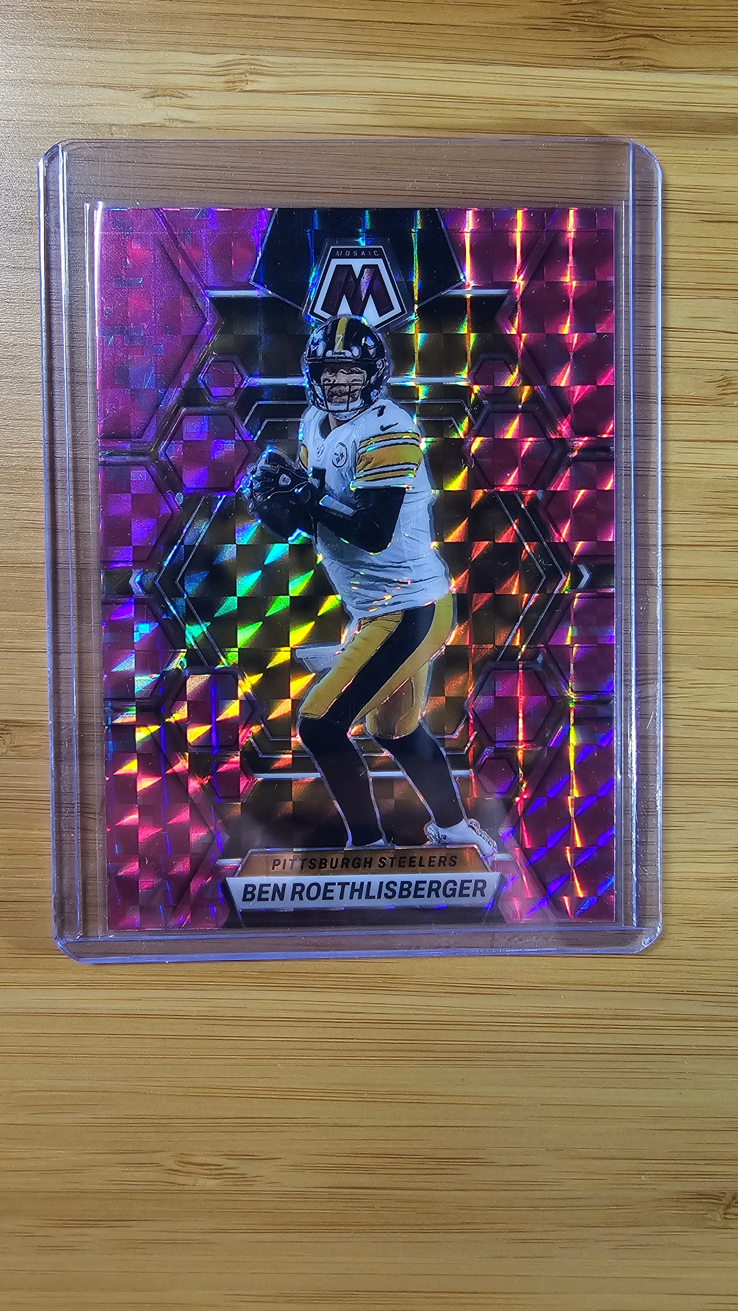 2023 NFL Panini Mosiac Ben Rothlisberger - Mosiac Pink- Pittsburgh Steelers