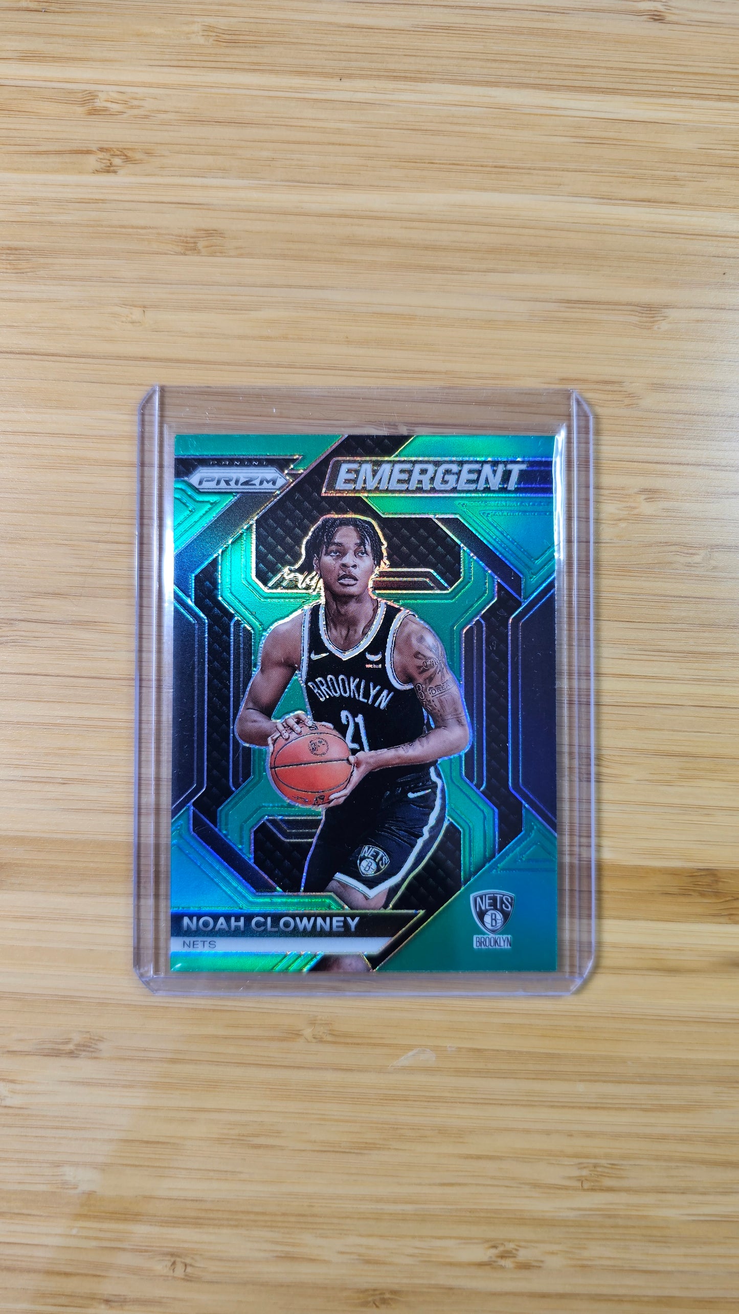 2023 Panini Prizm Basketball Noah Clowney - Green Emergent Parallel -(Brooklyn Nets)