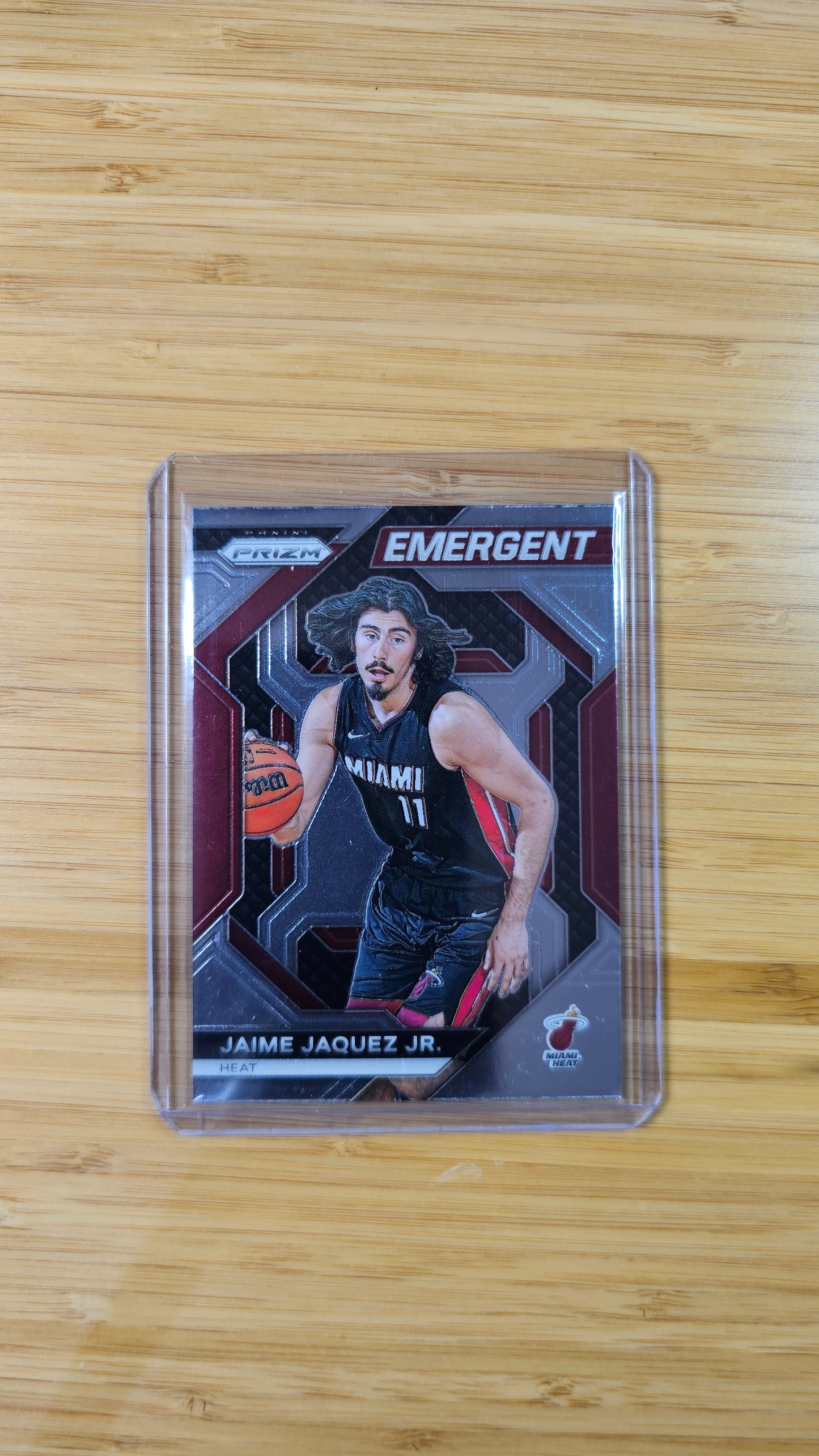 2023 Panini Prizm Basketball Jaimes Jaques Jr. - Emergent Parallel -(Miami Heat)