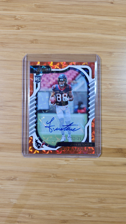 2023 Panini Absolute football John Metchie III - On Card Auto 32/35 - Houston Texans