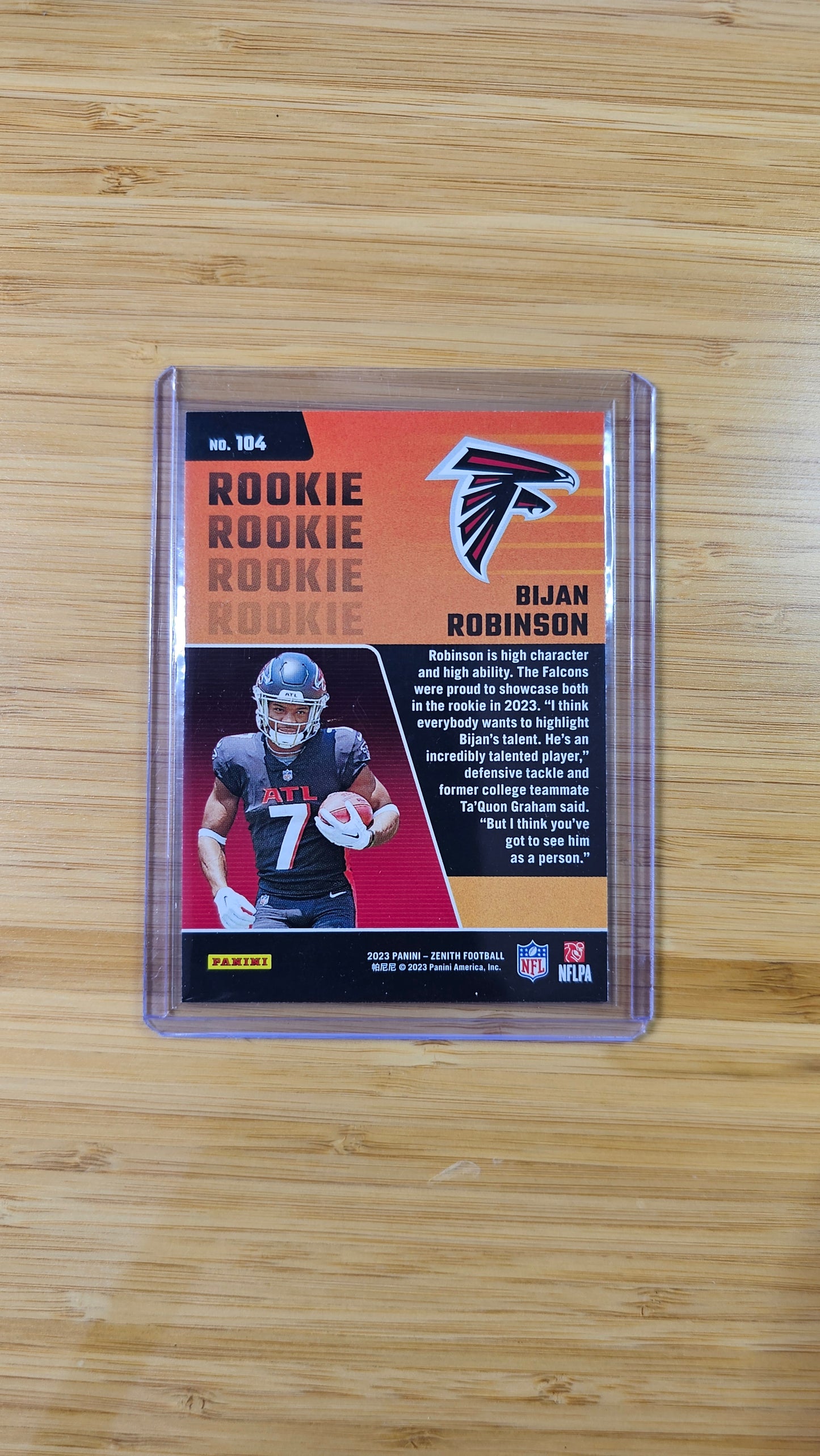 2023 Panini Zenith Football - Bijan Robinson - Base RC Red Parallel - Atlanta Falcons