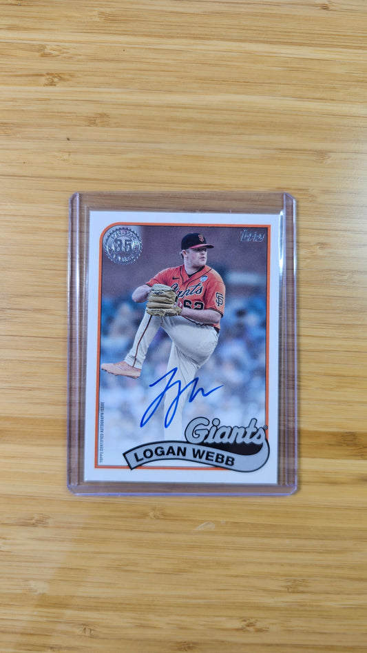 Topps 2024 Series 1 Baseball Logan Webb - Retro on card Autograph - (SF Giants)