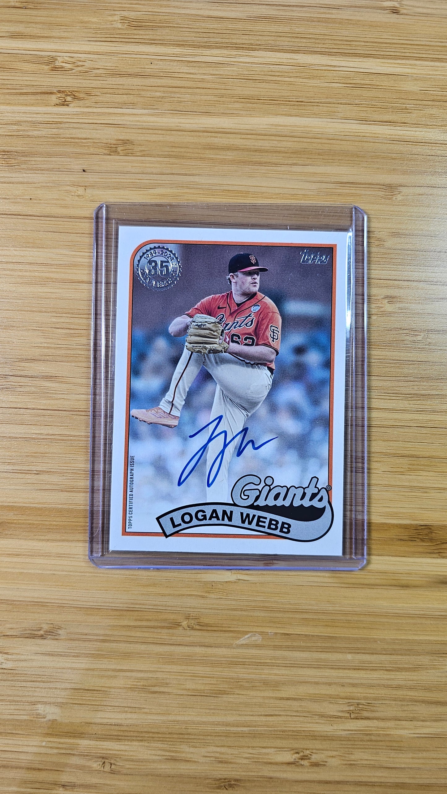Topps 2024 Series 1 Baseball Logan Webb - Retro on card Autograph - (SF Giants)