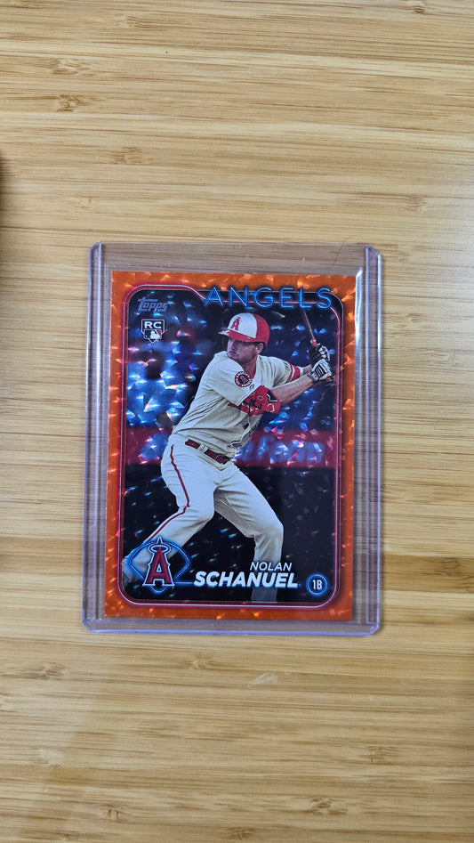 Topps 2024 Series 1 Baseball Nolan Schanuel - Orange Foil Parallel #170/299 RC- Los Angeles Angels