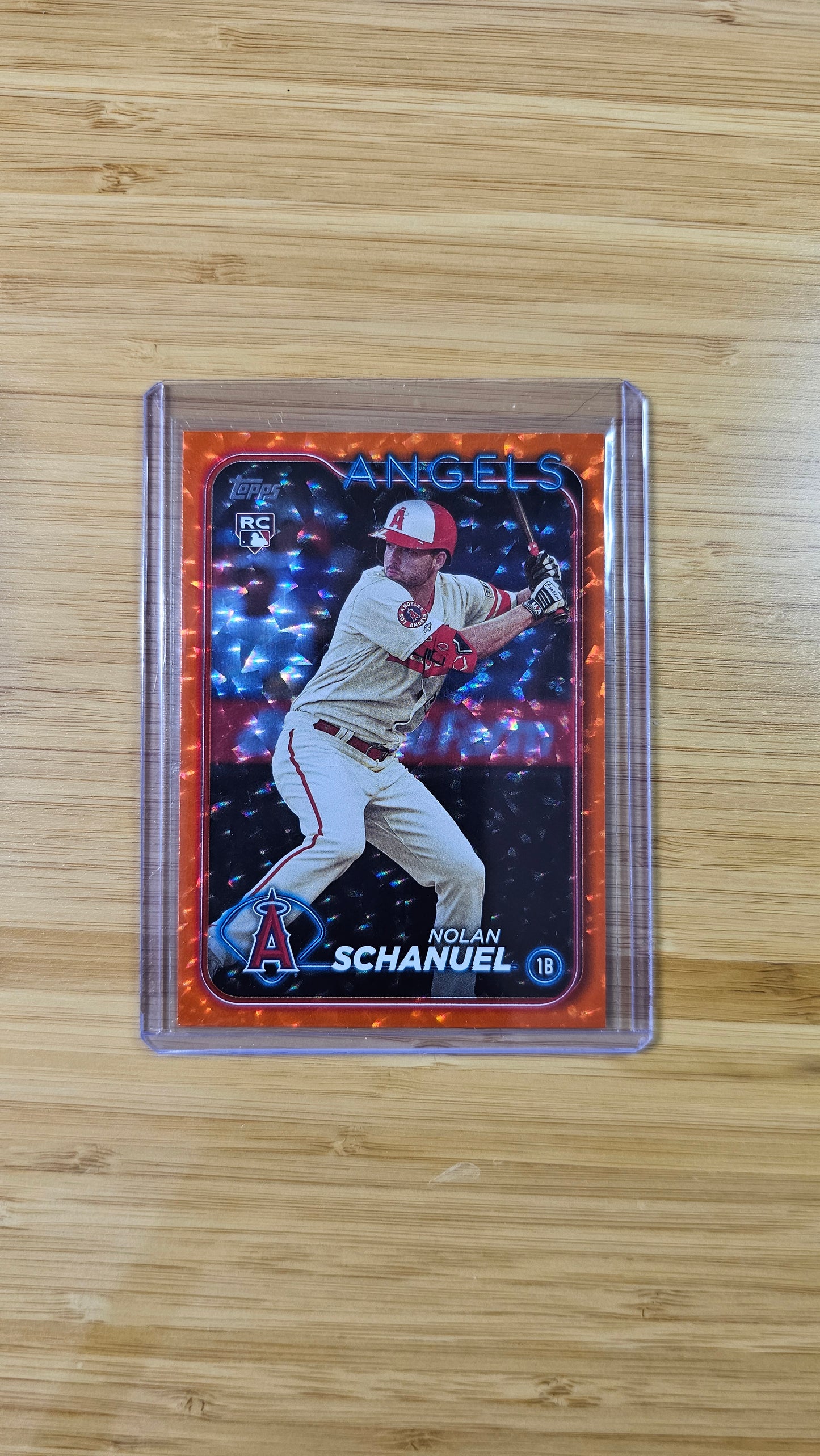 Topps 2024 Series 1 Baseball Nolan Schanuel - Orange Foil Parallel #170/299 RC- Los Angeles Angels