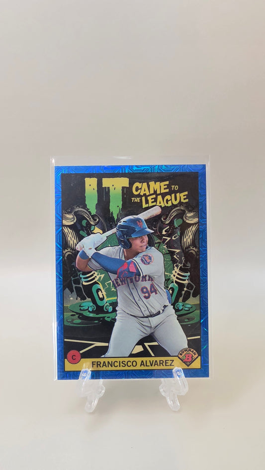 2022 Topps Bowman Francisco Alvarez It Came to the League Blue Mojo /150 #ICFL-13