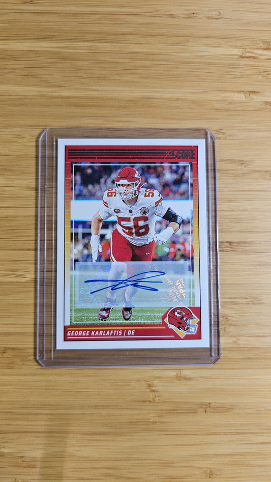 2024 Score George Karlaftis Autograph Card # No.141