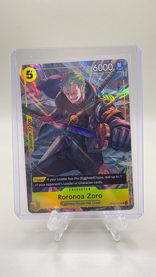 Roronoa Zoro OP07-113 UC Promo Alt Art One Piece TCG (500 years in the Future set) English