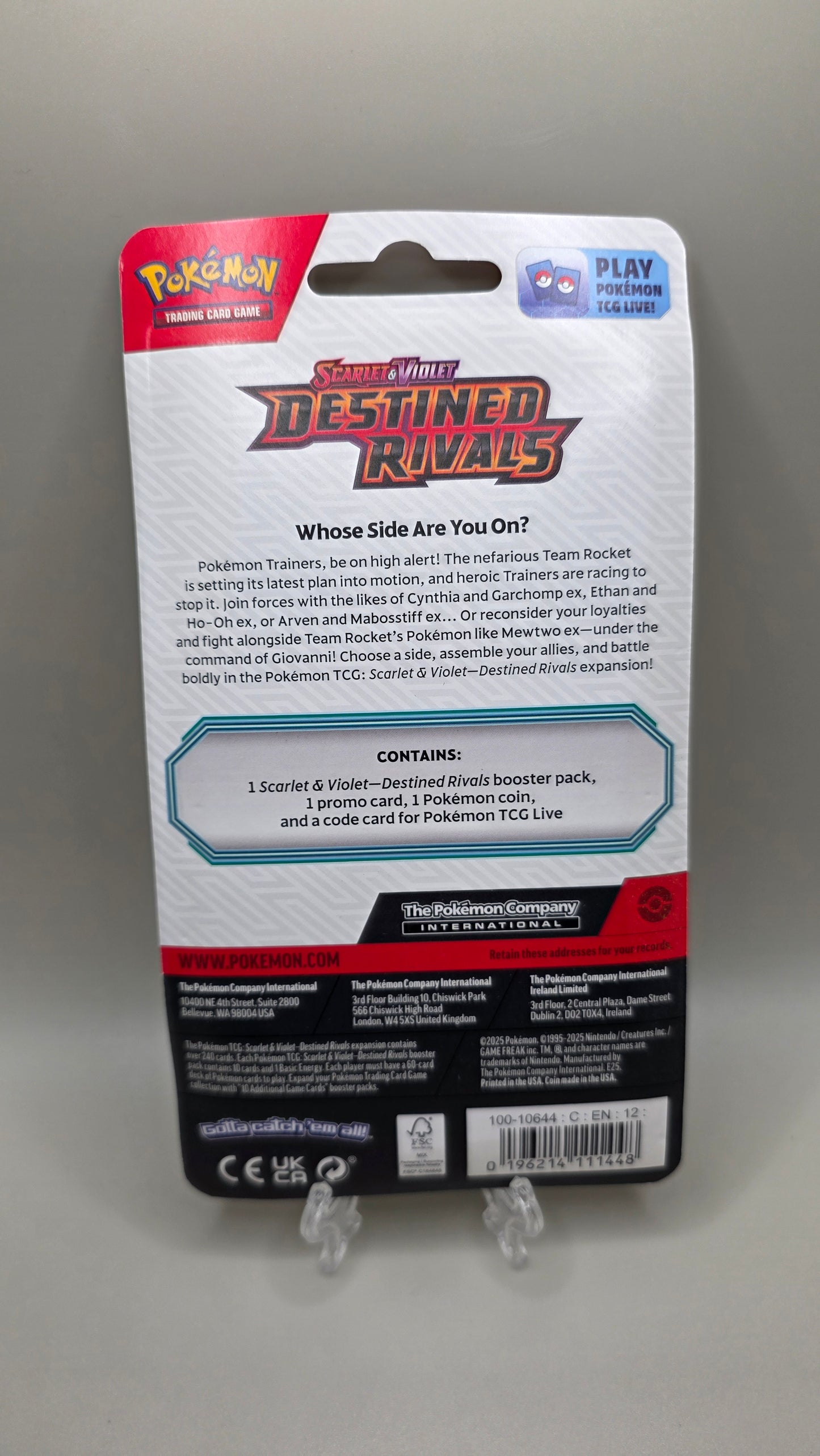 Pokemon TCG Destined Rivals Blister Pack 1 Booster Pack Eevee Promo Factory Sealed
