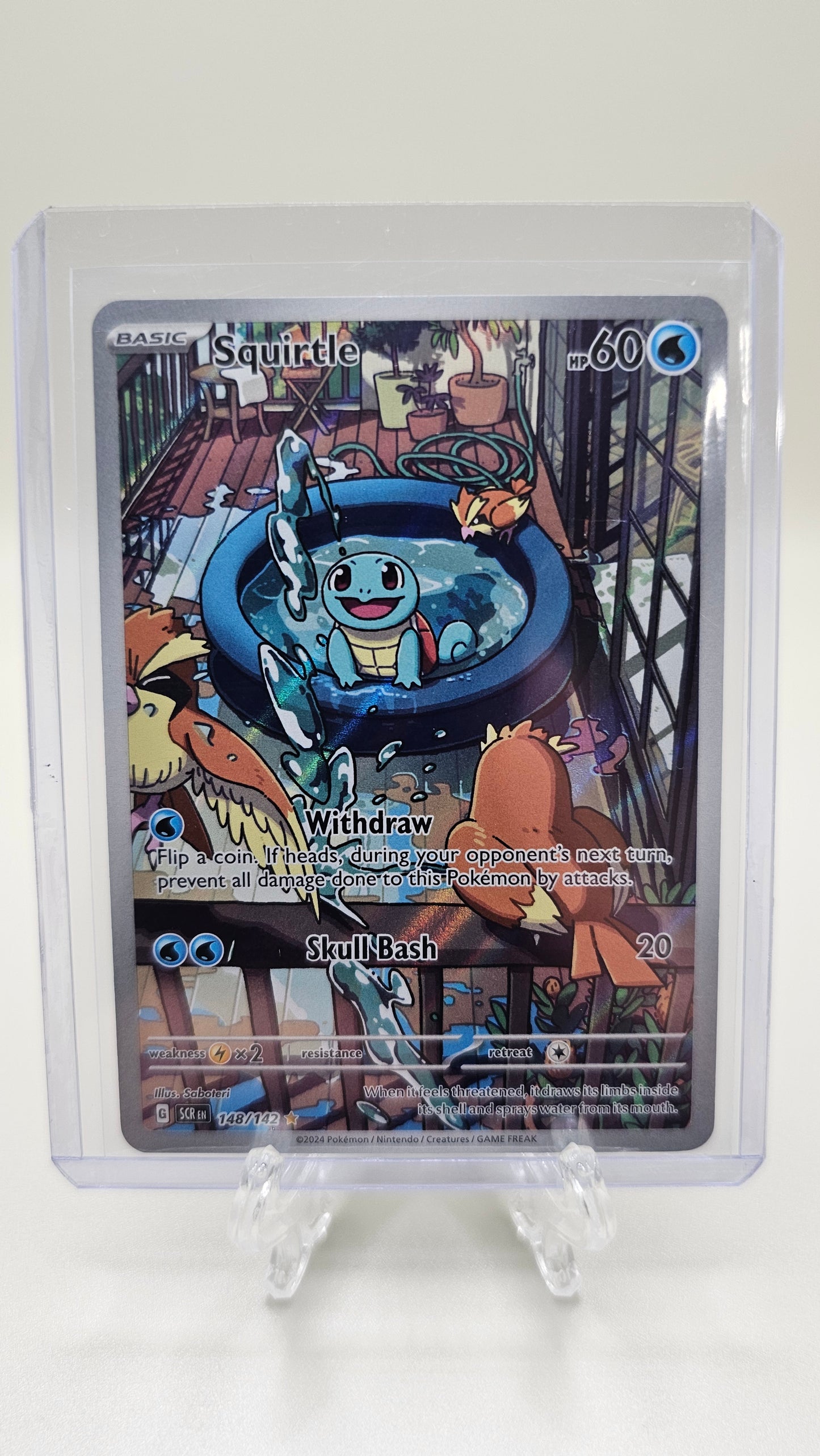 Squirtle – 148/142 – SV07: Stellar Crown (Holo) Illustration Rare