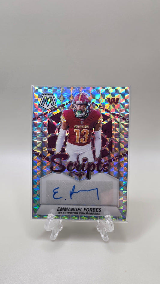 2024 Panini Mosaic Scripts Emmanuel Forbes Auto Card #SC-EMF