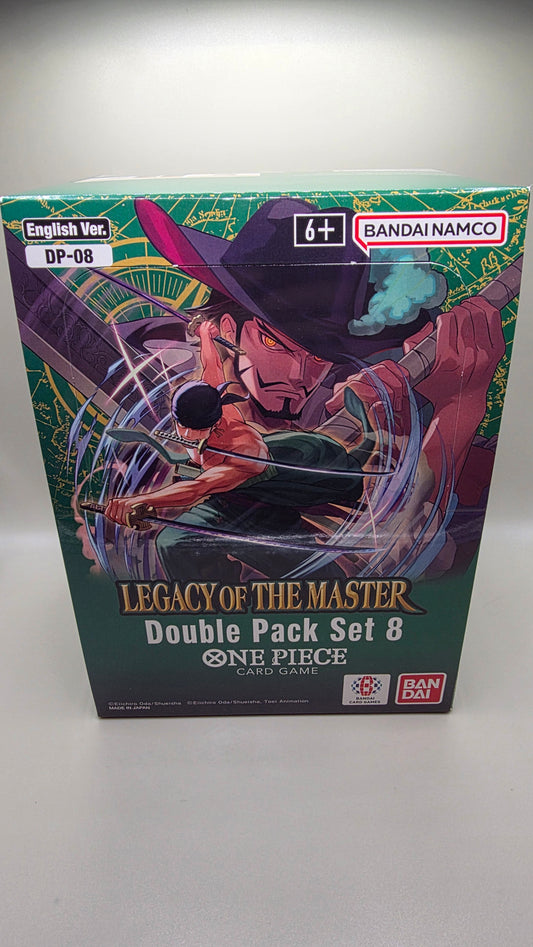 One Piece TCG OP12 Double Packs Set 8 - Legacy of the Master ENGLISH (x8 Double Packs)