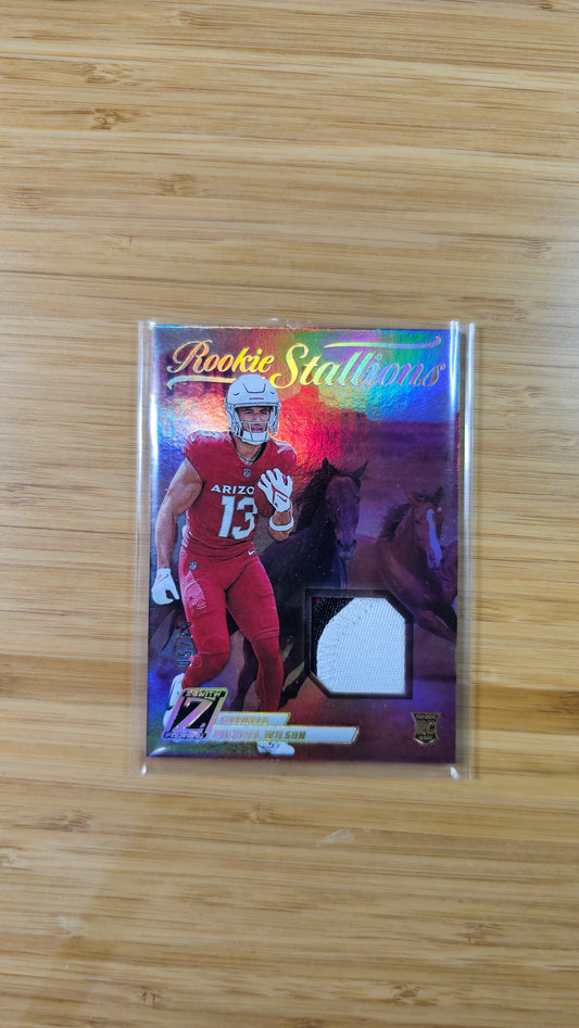2023 Panini Zenith Michael Wilson Rookie Stallions Jersey Card #RS-MWN