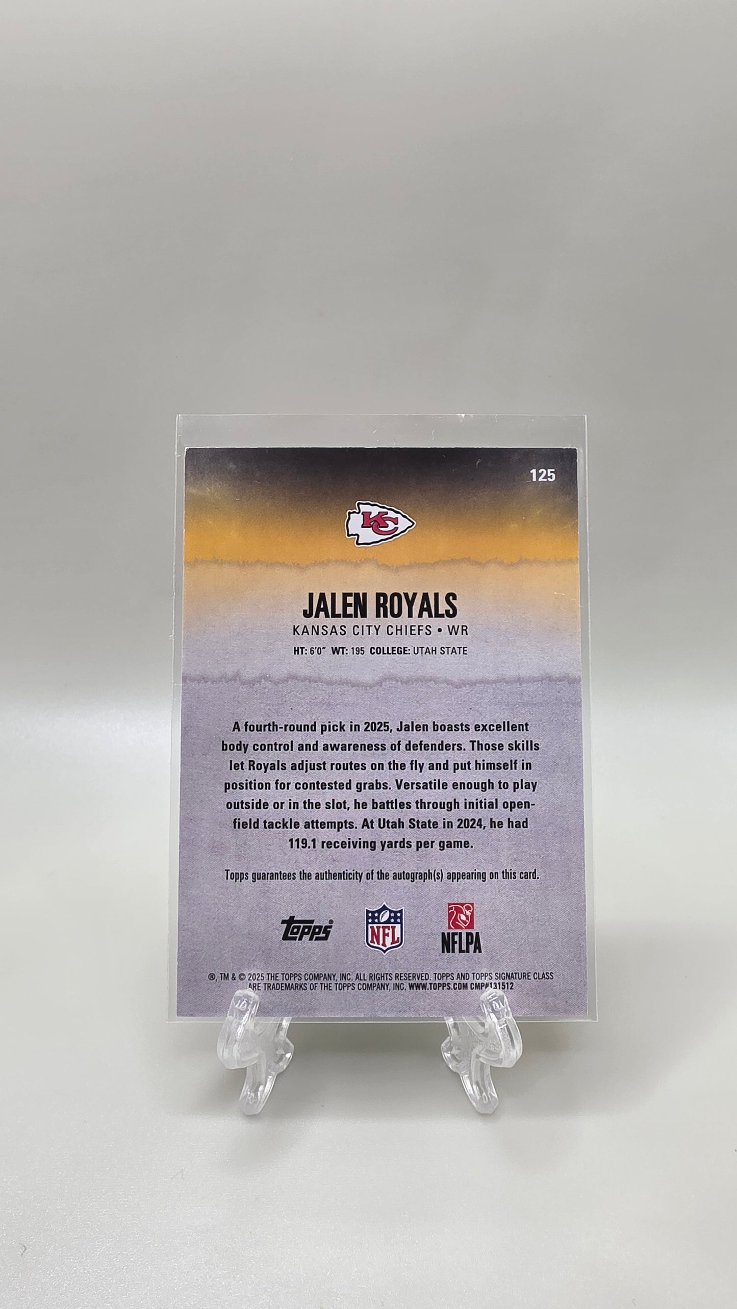 2025 Topps Signature Jalen Royals Rookie Auto #125