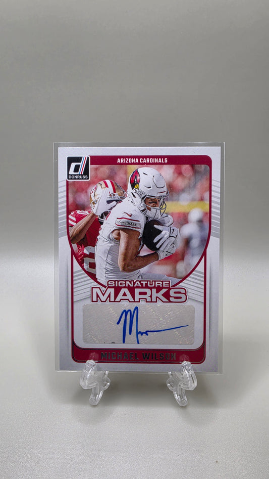 2024 Panini Donruss Michael Wilson Signature Marks Auto Card #SMA-MWI
