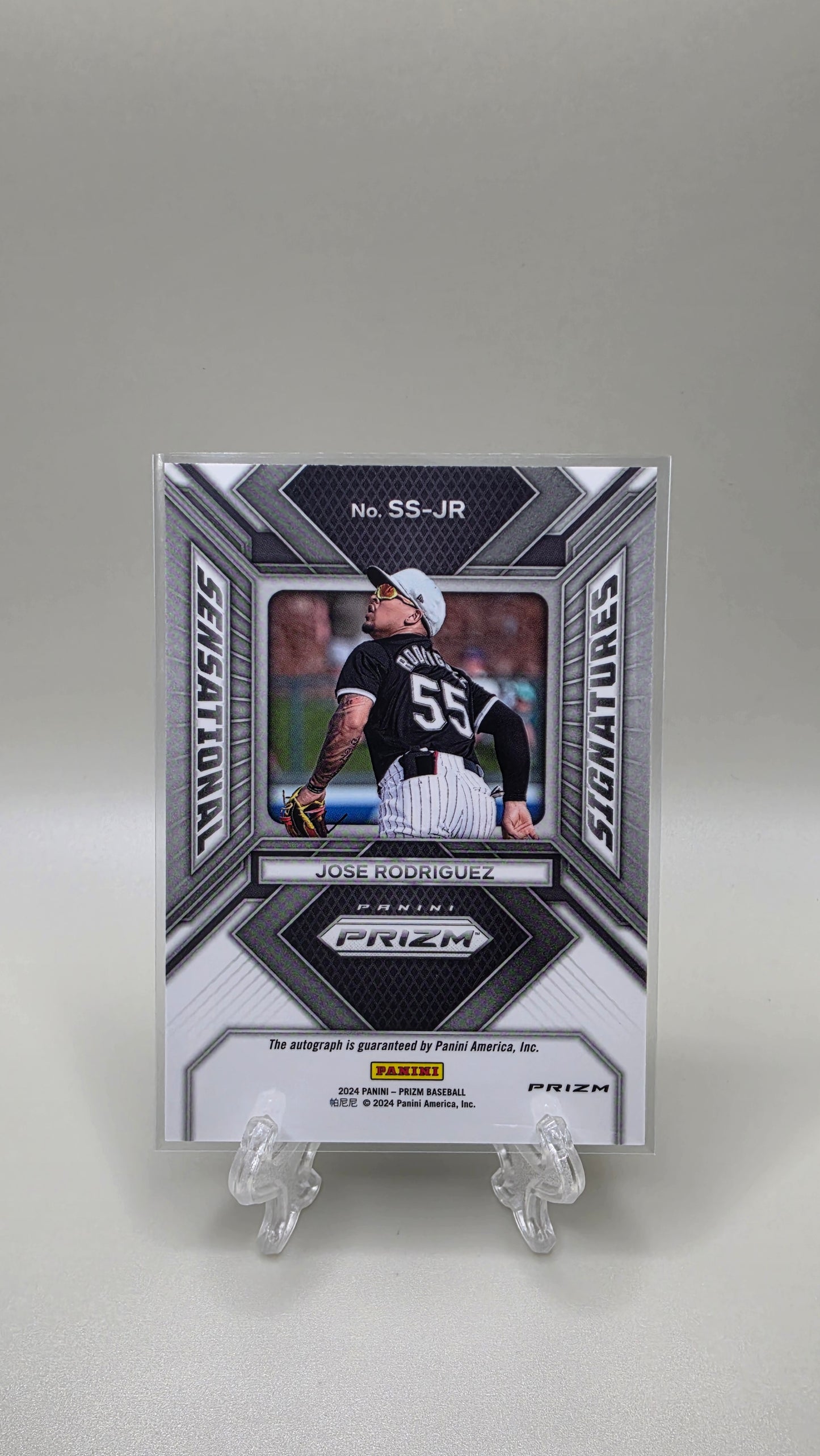 2024 Panini Prizm Baseball Jose Rodriguez Green Prizm Auto Card # SS-JR