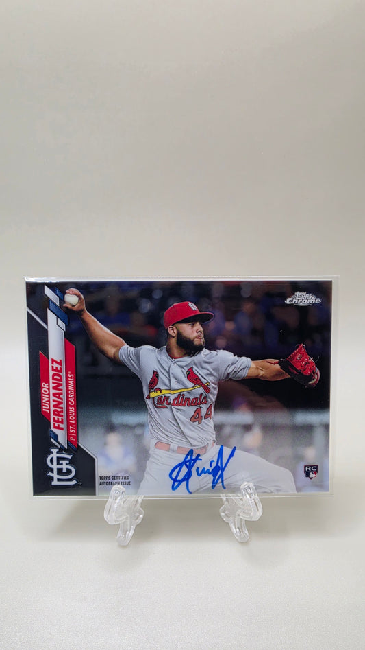 2020 Topps Chrome Junior Fernandez Rookie Auto Card #RA-JFE