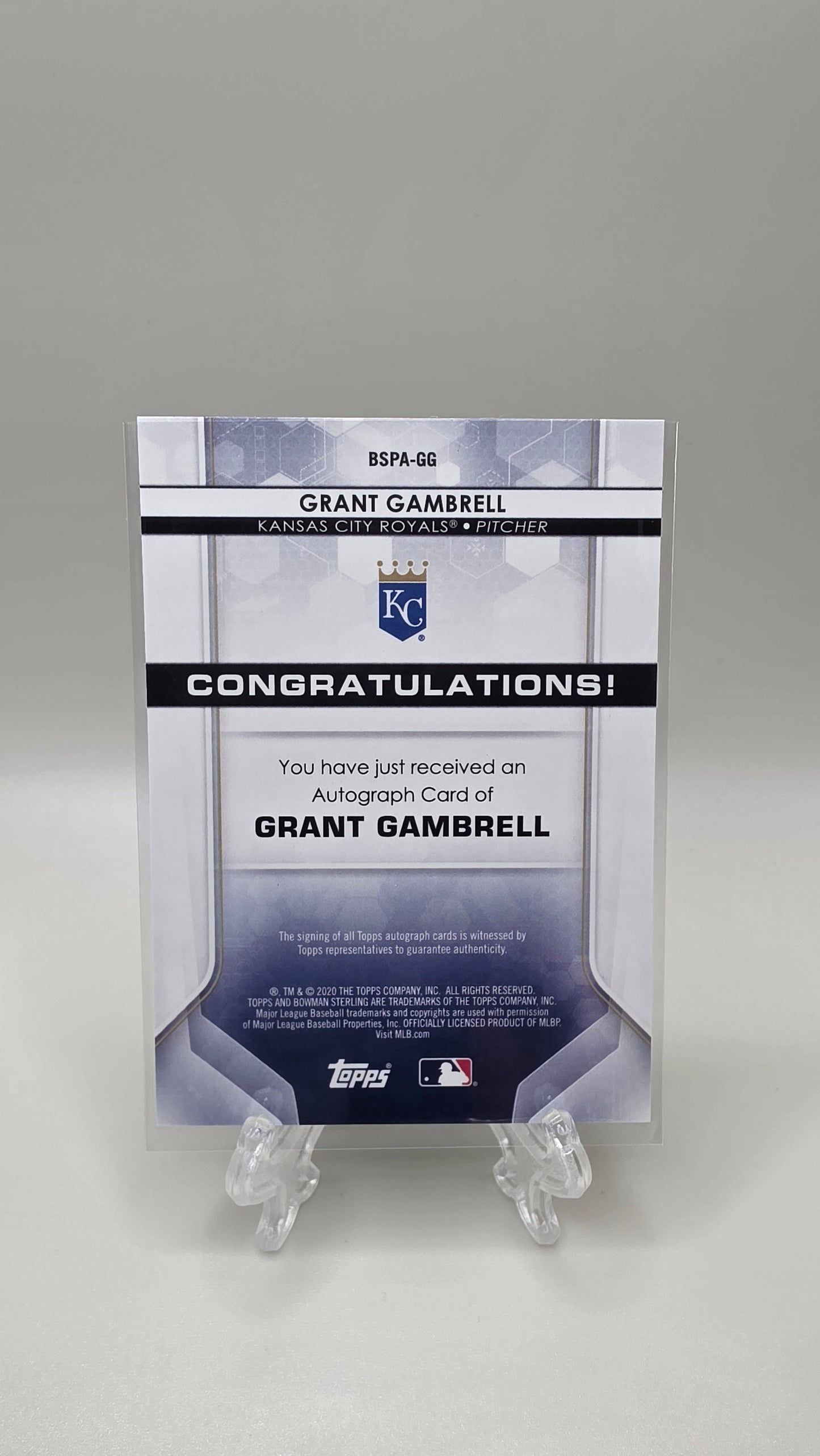 2020 Topps Bowman Sterling Grant Gambrell Auto Card #BSPA-GG