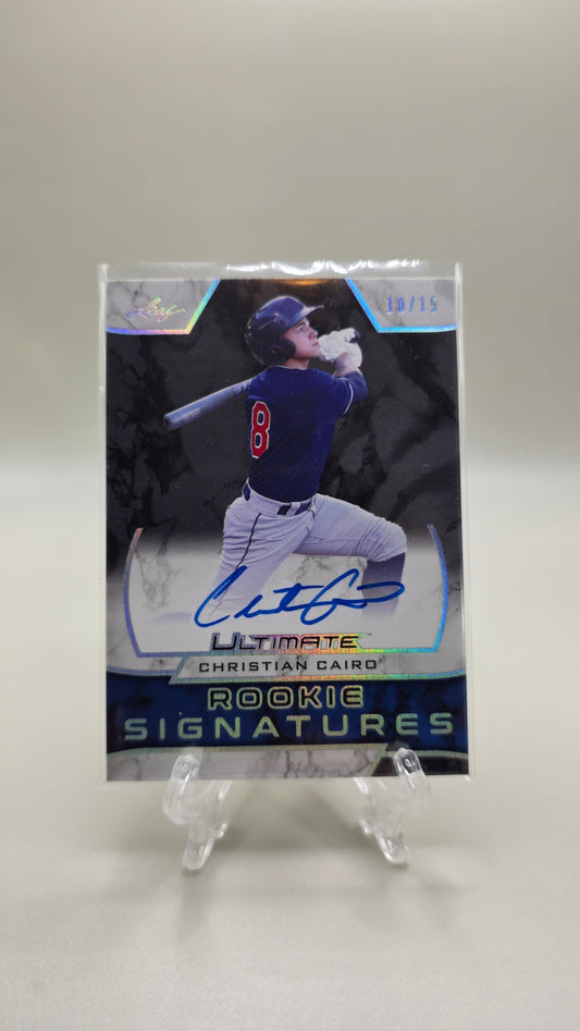 2019 Leaf Ultimate Rookie Signatures Christian Cairo Auto #/15 Card #RS-CC3