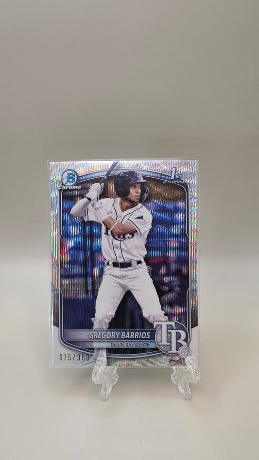 2025 Bowman 1st Gregory Barrios Wave Refractor /350 #BCP-7