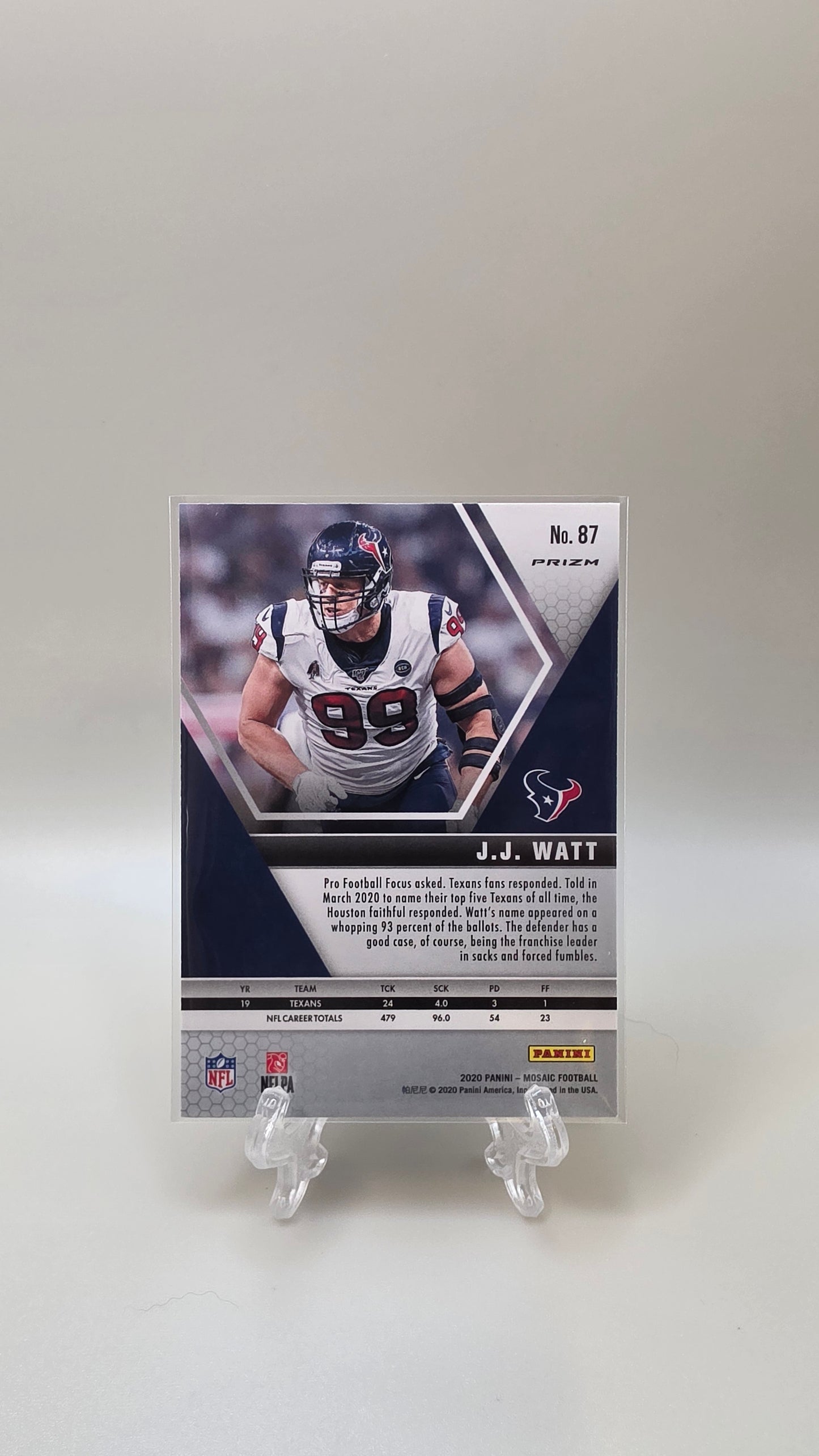 2020 Mosaic J.J.Watt Red & Green Prizm #87