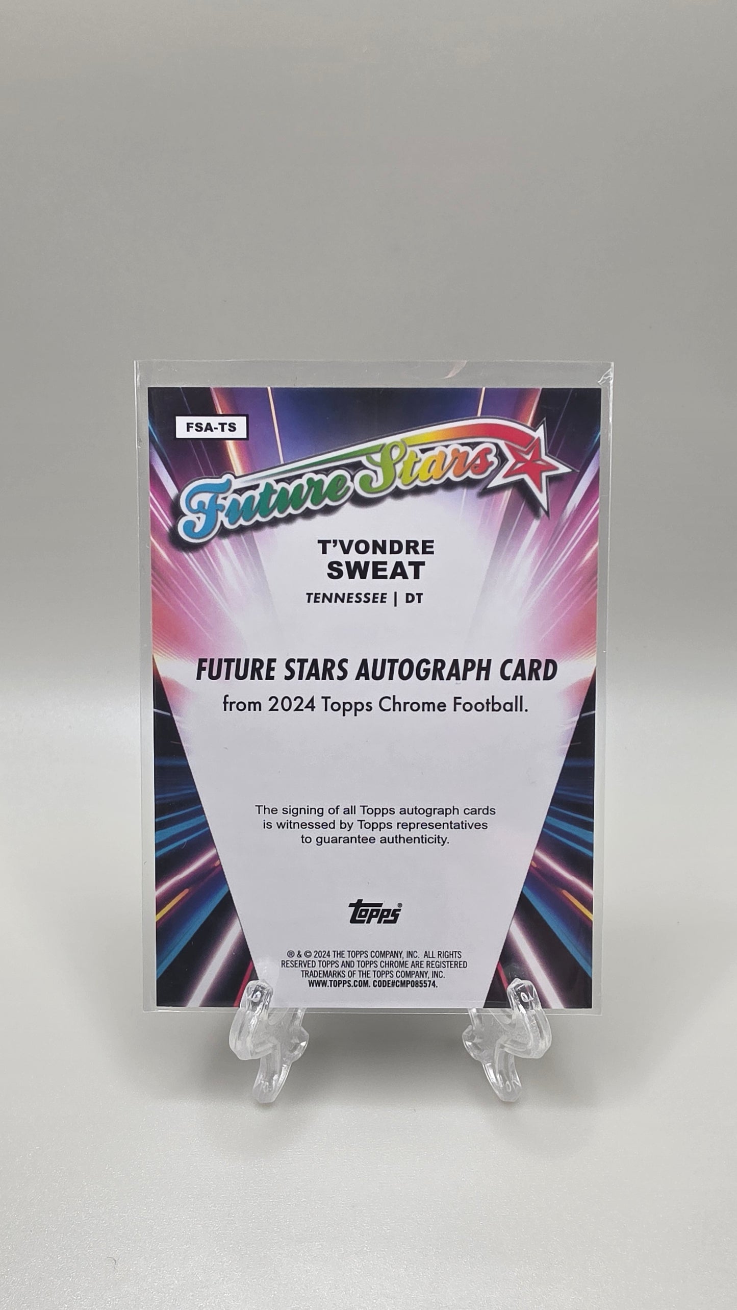 2024 Topps Chrome T'Vondre Sweat Future Stars Auto /199 #FSA-TS