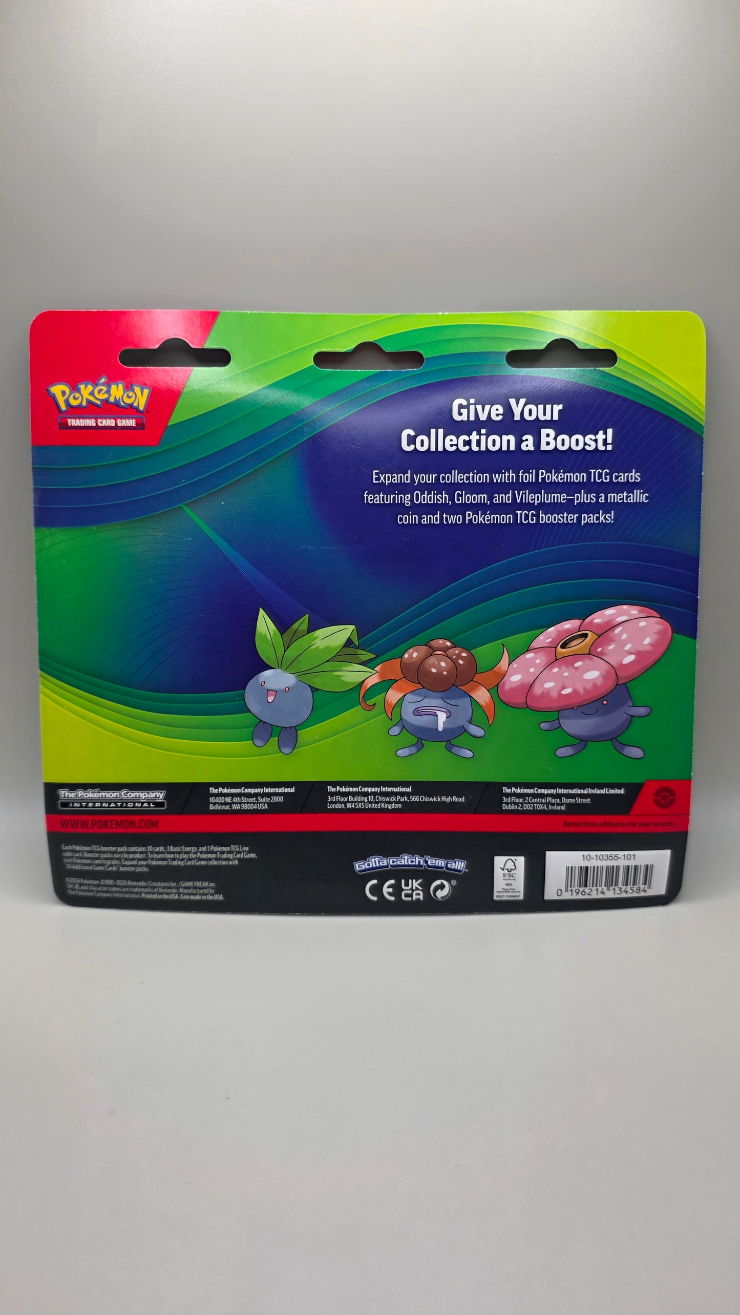 Pokemon TCG Vileplume Oddish Gloom 2 Pack Blister /w Coin Sealed