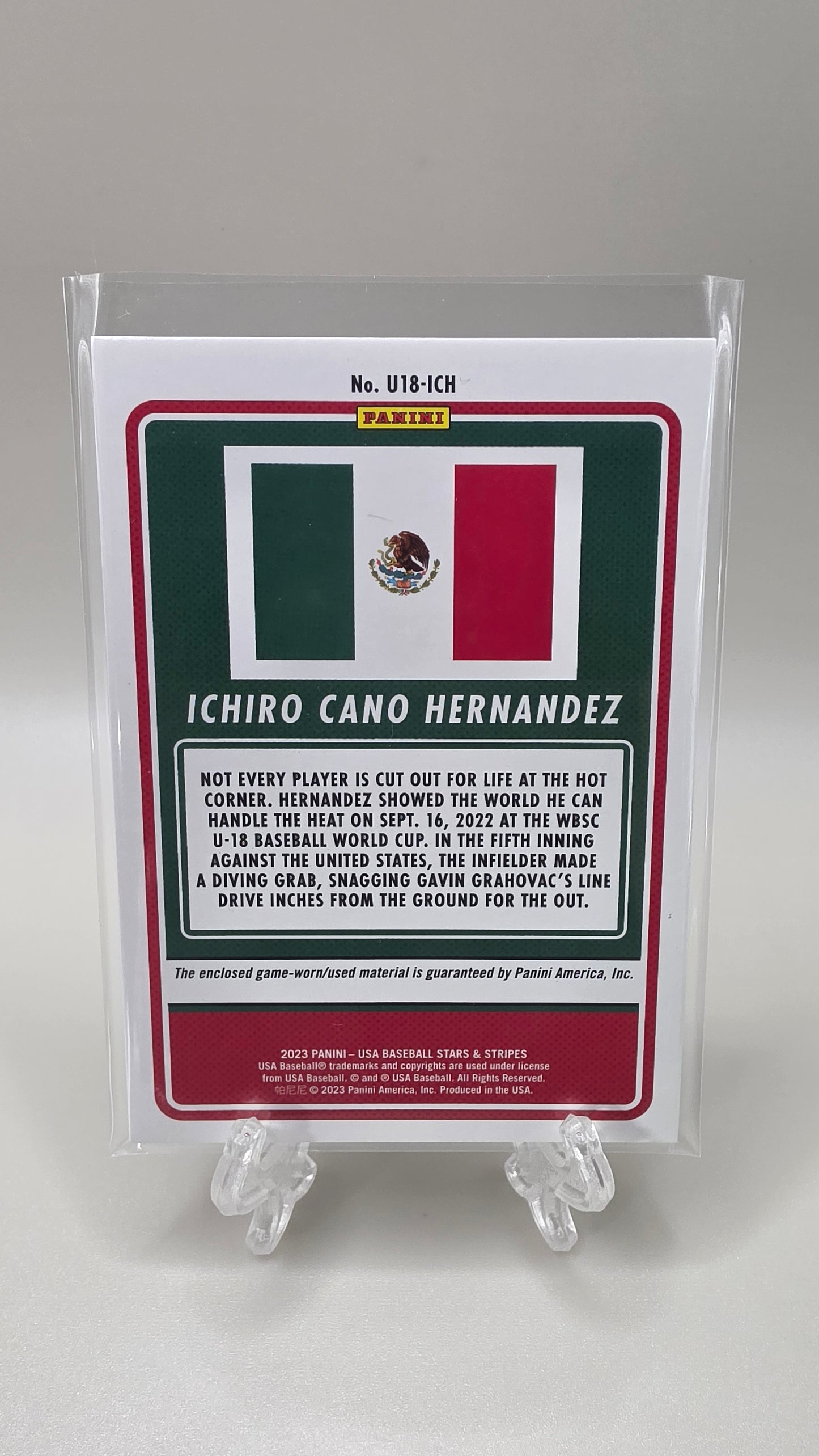 2023 Stars & Stripes Ichiro Cano Hernandez Relic Card /10 #U18-ICH