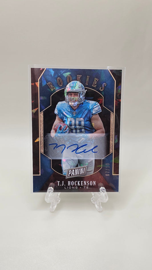 2019 Panini Black Friday T.J Hockenson Rookies Auto Escher Squares Numbered /10 !! Card #RC11