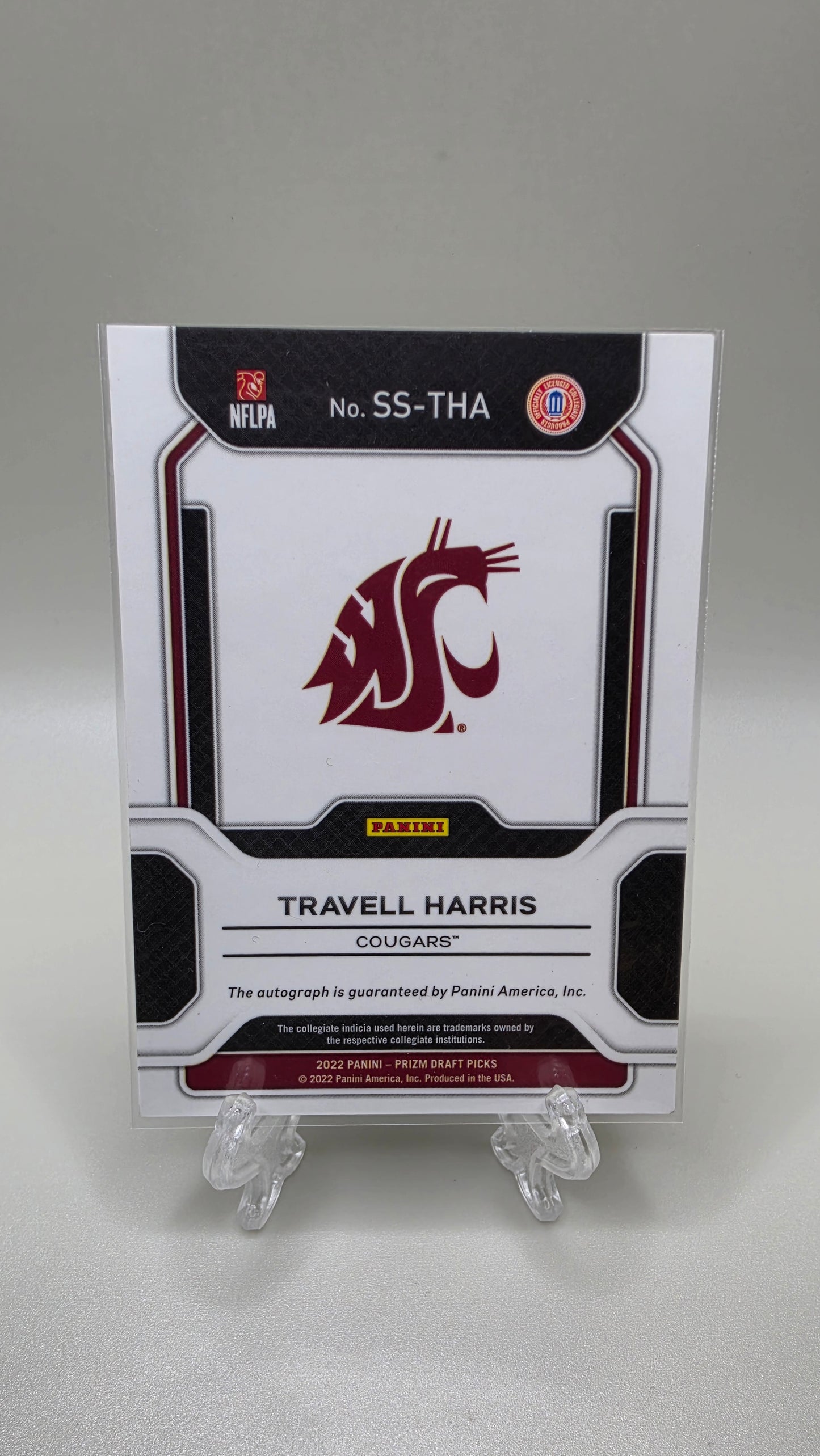 2022 Panini Prizm Draft Picks Sensational Signatures Travell Harris Auto Card # SS-THA