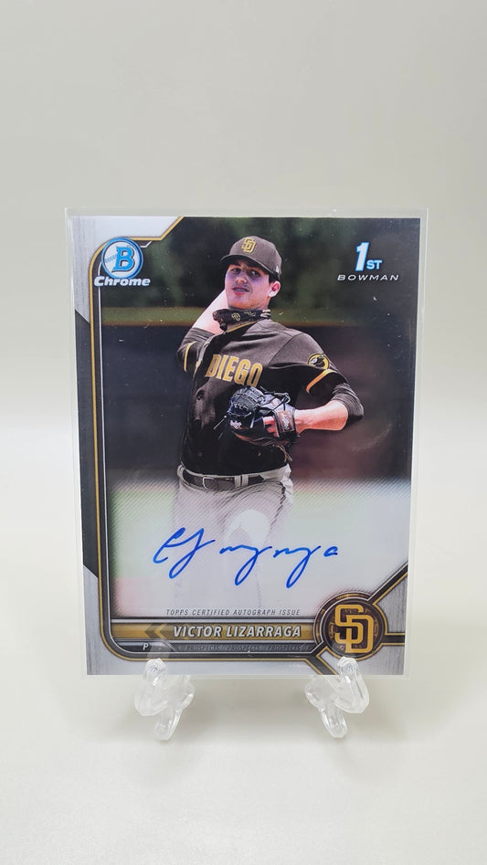 2025 Bowman Chrome Victor Lizarraga Base Auto Card # CPA-VLA