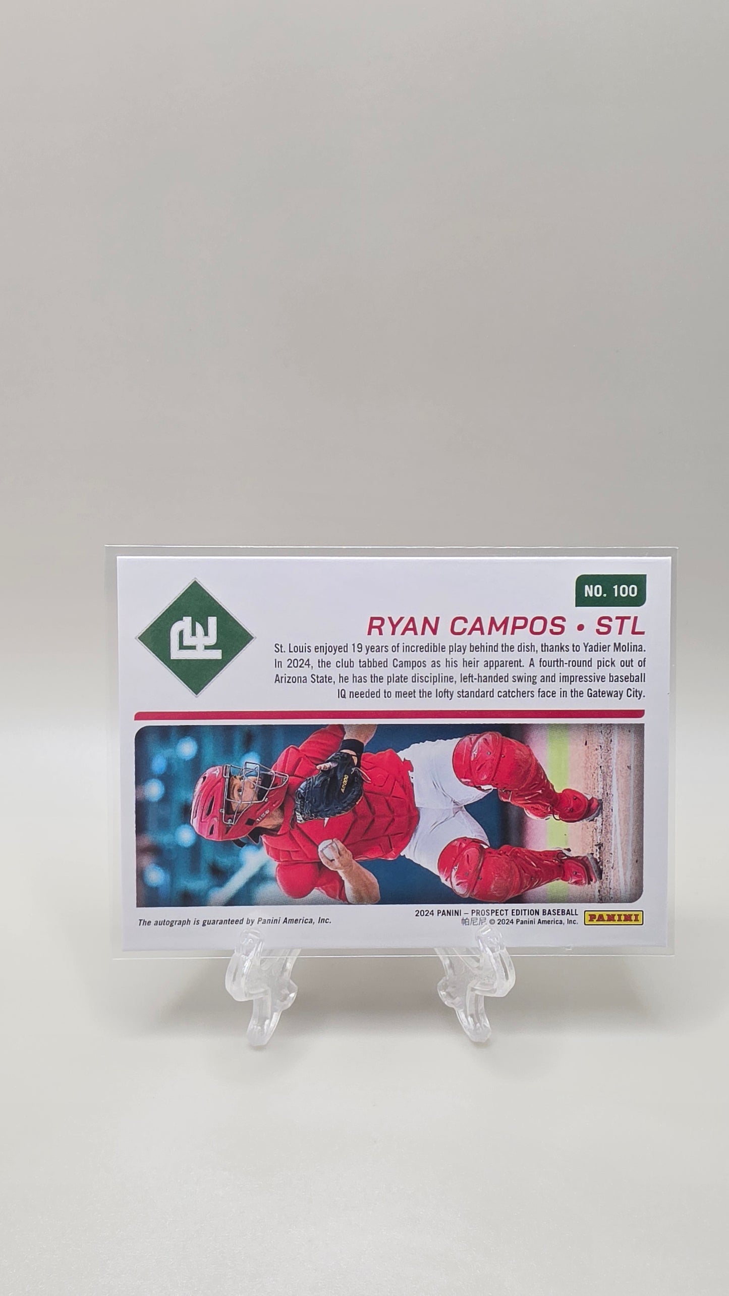 2024 Panini Prospect Edition Ryan Campos Auto Card # 100