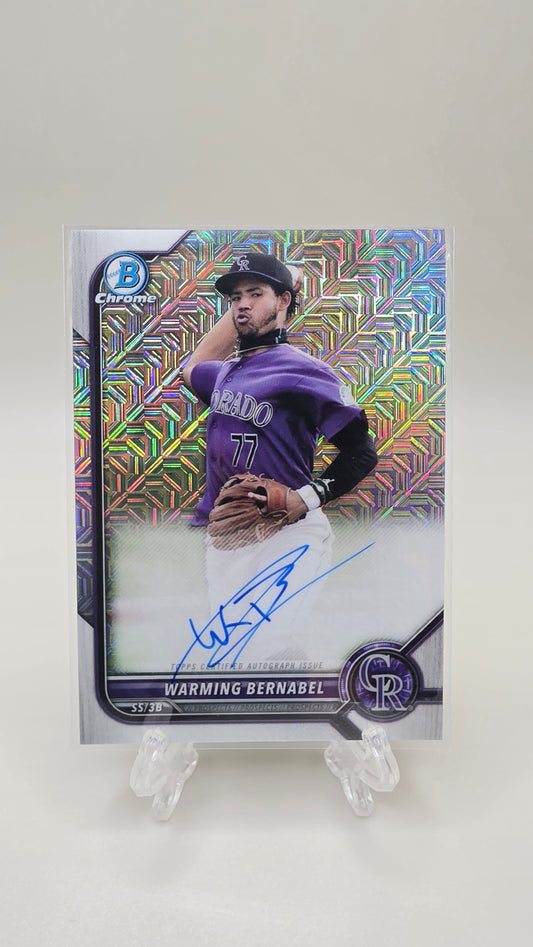 2022 Bowman Chrome Warming Bernable Mojo Refractor Auto #BMA-WB