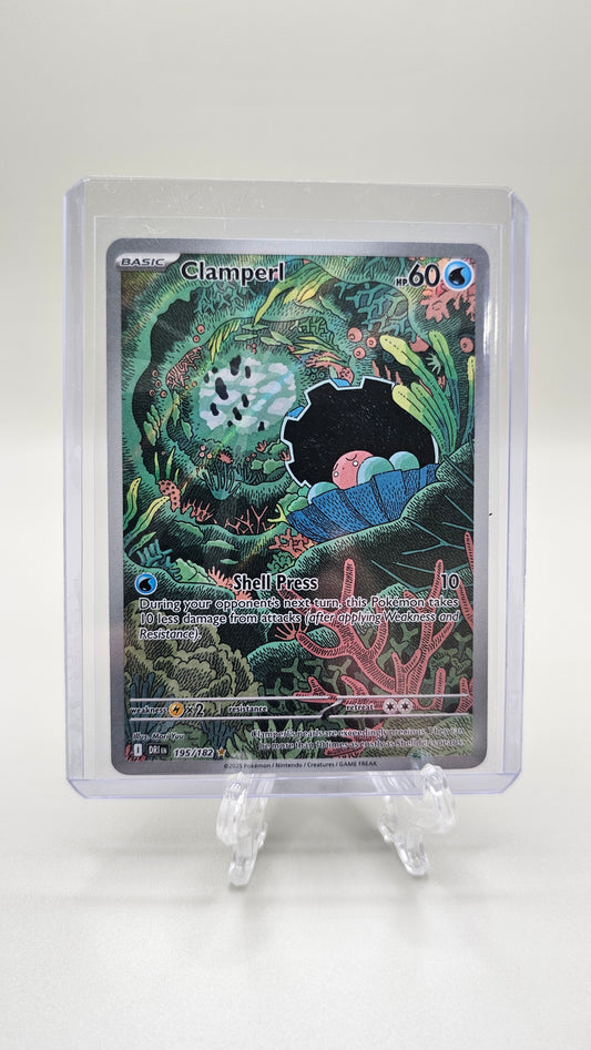 Clamperl – 195/182 – SV10: Destined Rivals (Illustration Rare Holo)