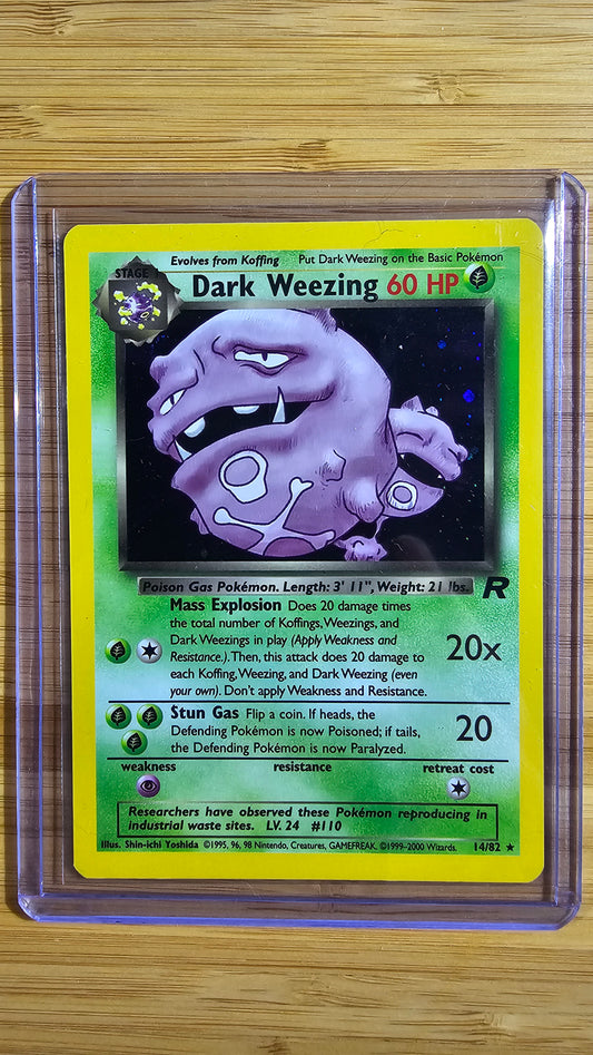 Dark Weezing – 14/82 – Team Rocket (Holo Rare Vintage WOTC Pokémon Card)