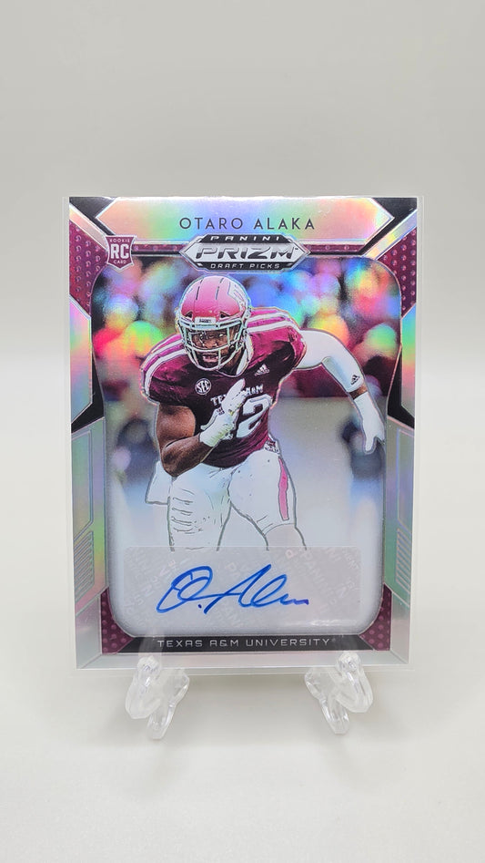 2019 Panini Prizm Draft Picks Otaro Alaka Silver Prizm Auto Card #220