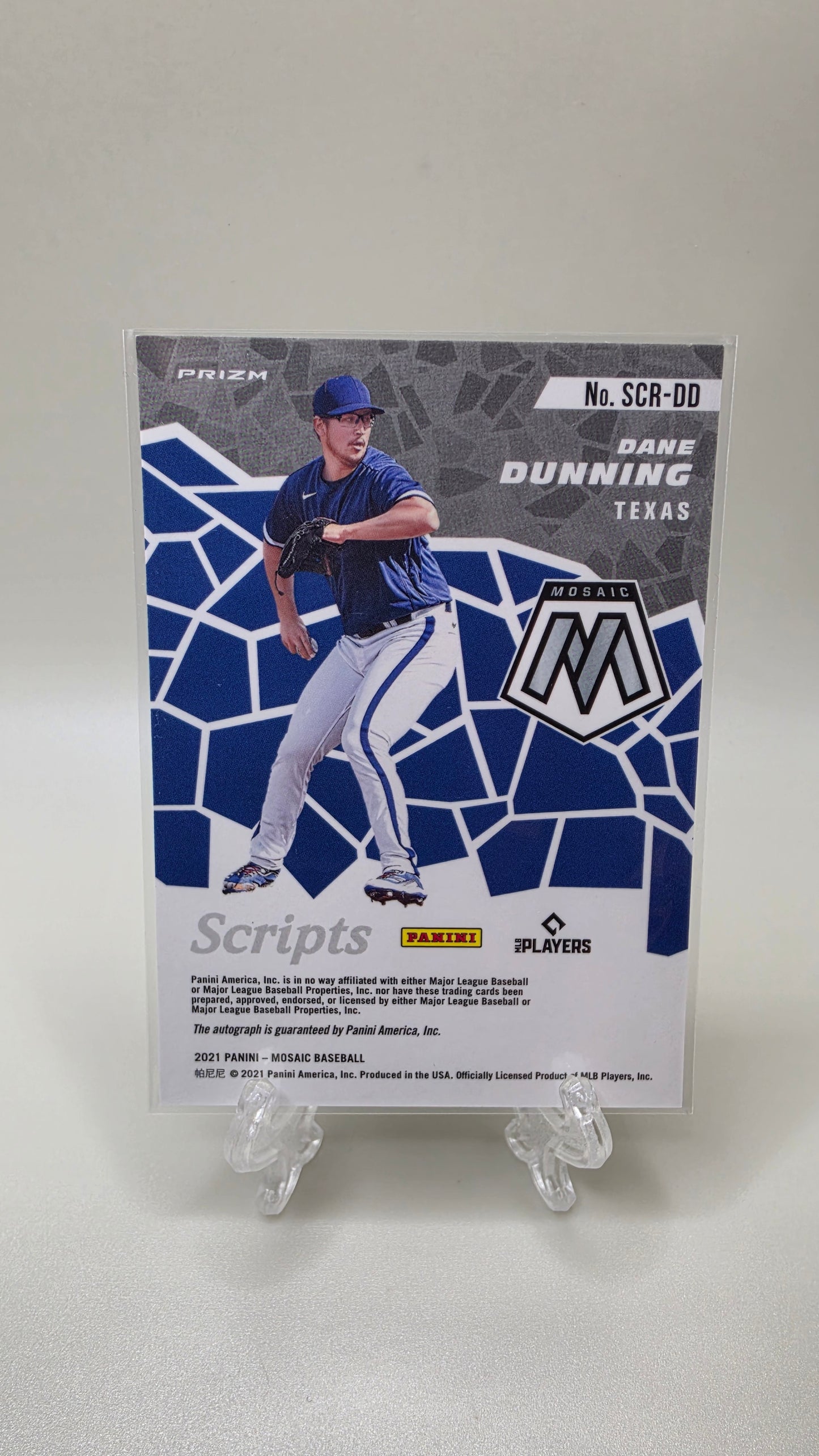 2021 Panini Mosaic Scripts Dane Dunning Auto Card # SCR-DD