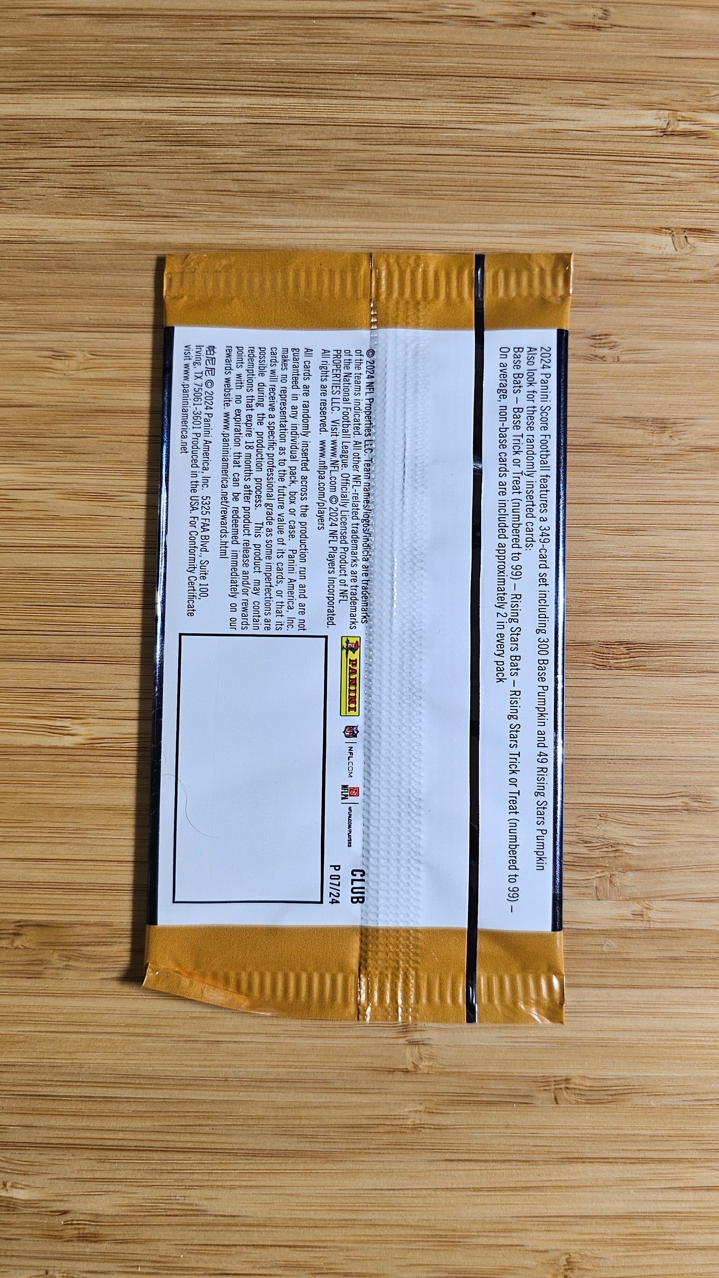 2024 Panini Score-A-Treat NFL Trading Card Packs x 10