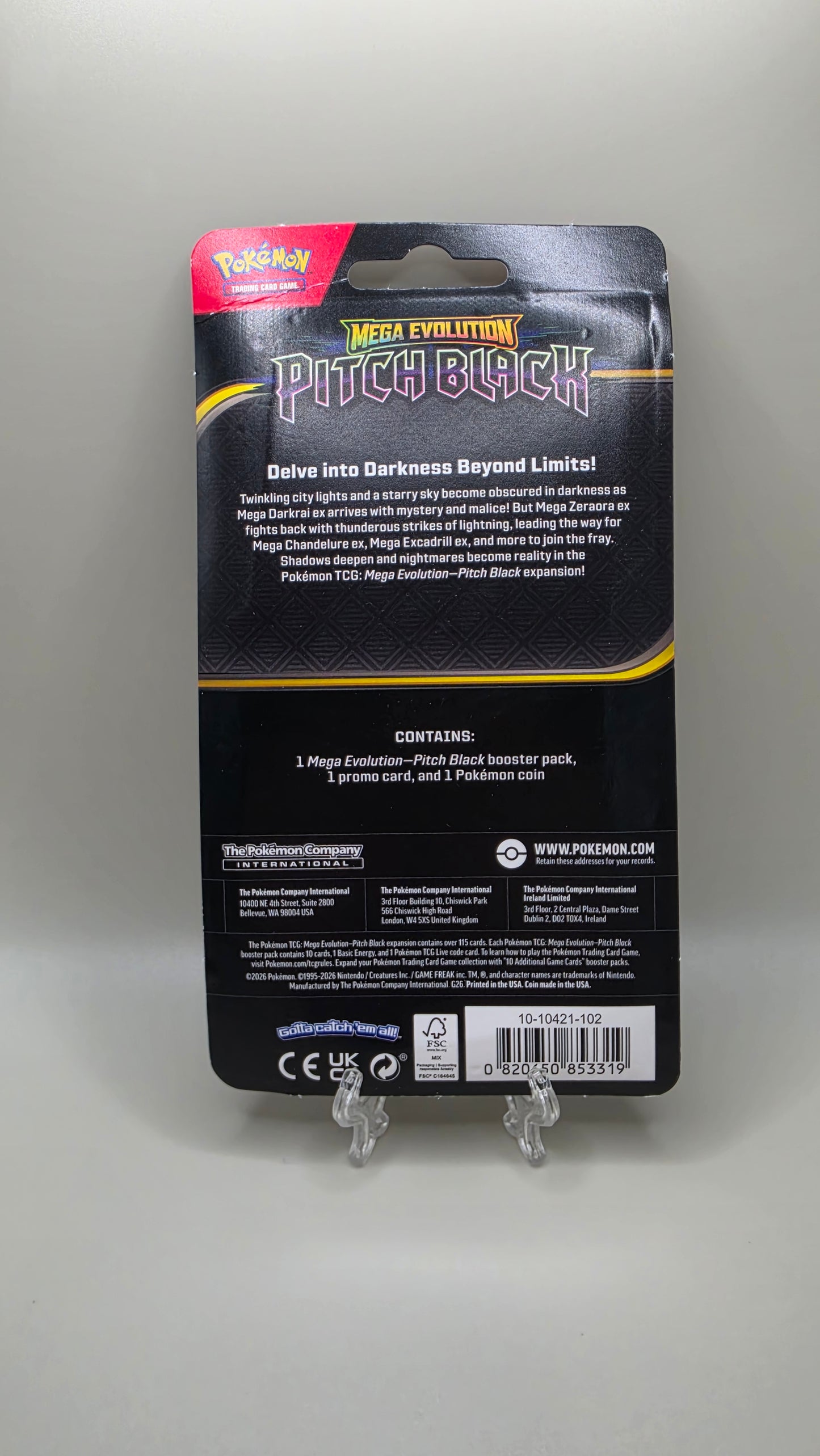 Pokémon TCG Pitch Black Gengar Blister Promo