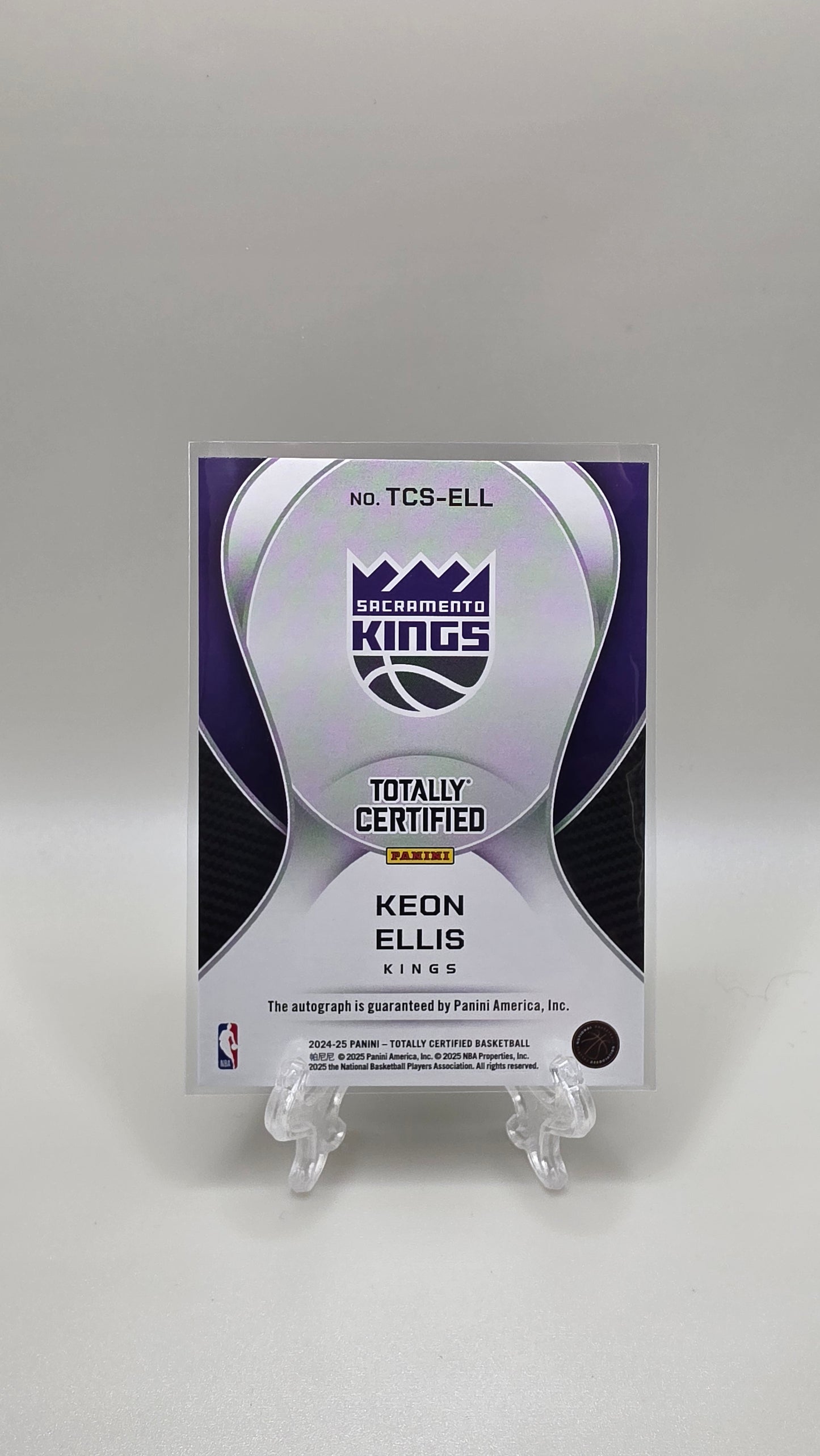 2024-25 Totally Certified Keon Ellis Auto Card #TCS-ELL