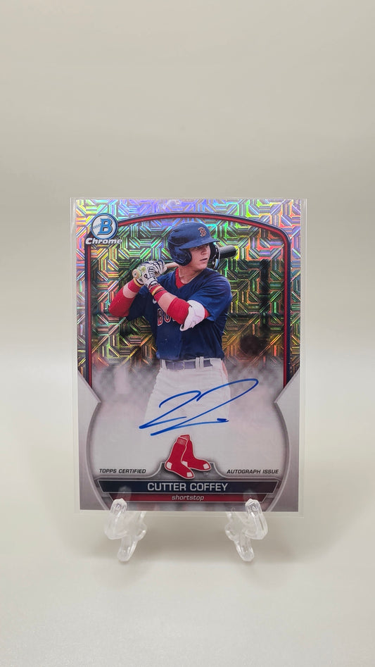 2023 Topps Bowman Chrome Cutter Coffey Auto Card #BMA-CC