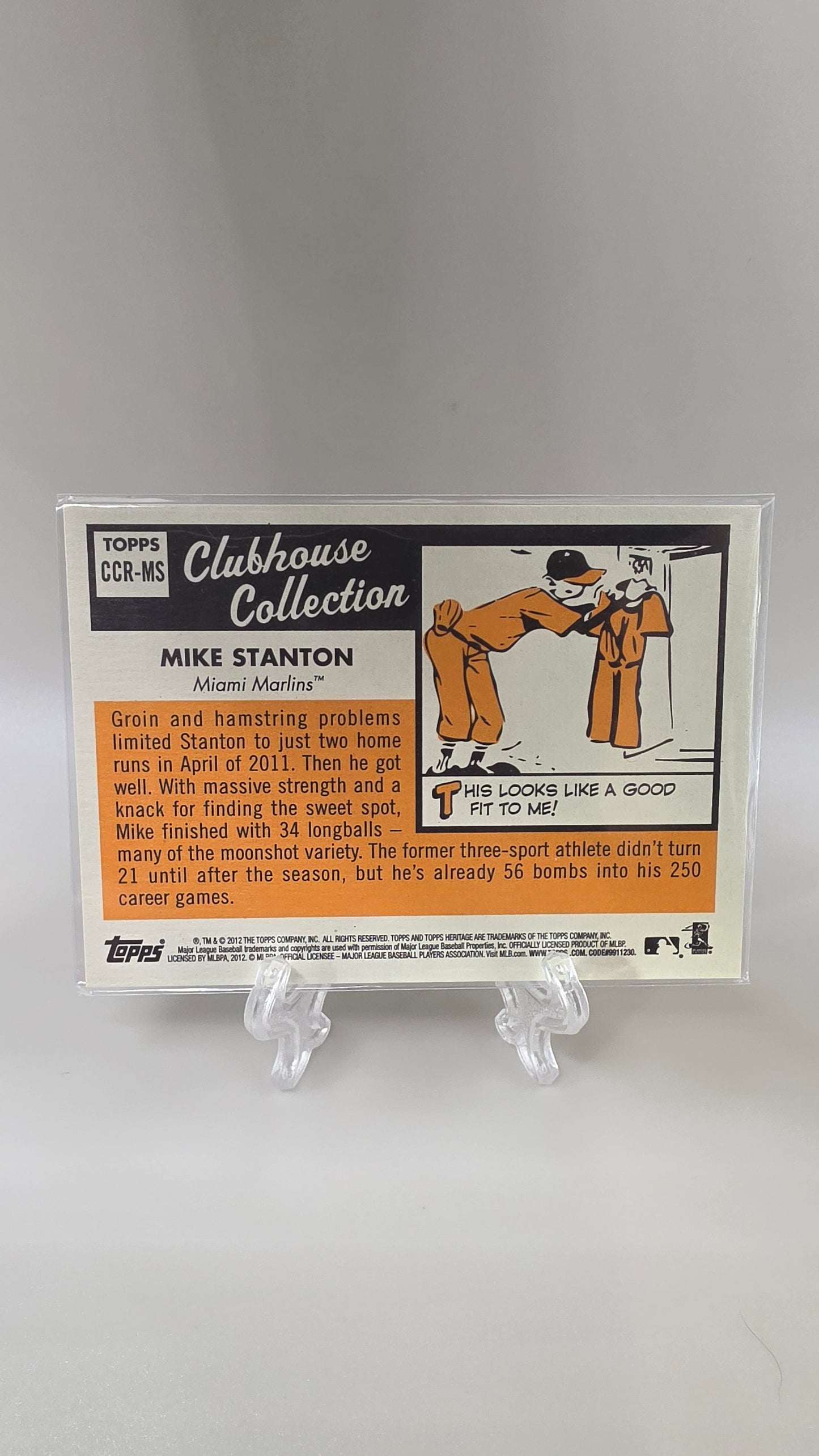 2012 Topps Heritage Mike Stanton Cluhouse Collection Relic #CCR-MS