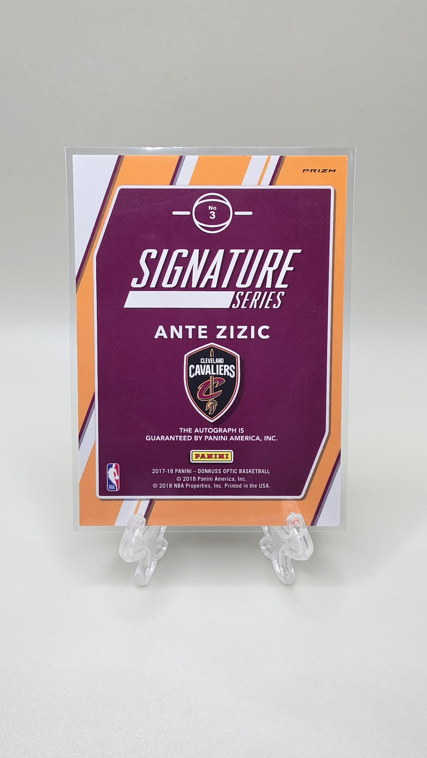 2017-18 Panini Donruss Optic Signature Series Ante Zizic Auto Card #3