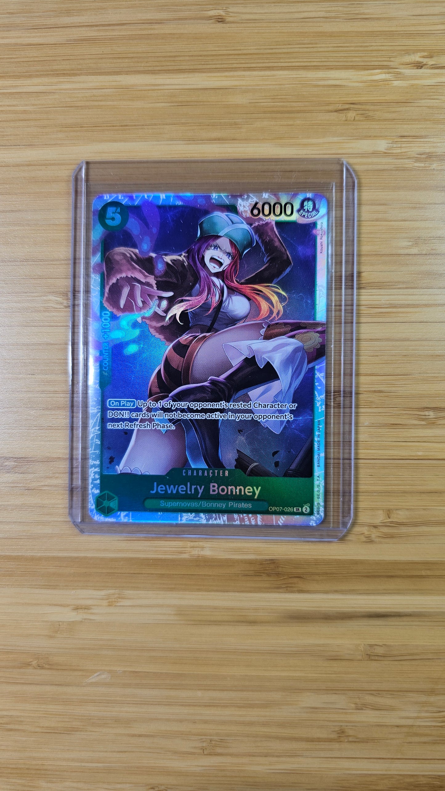 Jewelry Bonney OP07-026 SR One Piece TCG (500 Years in the Future set) English