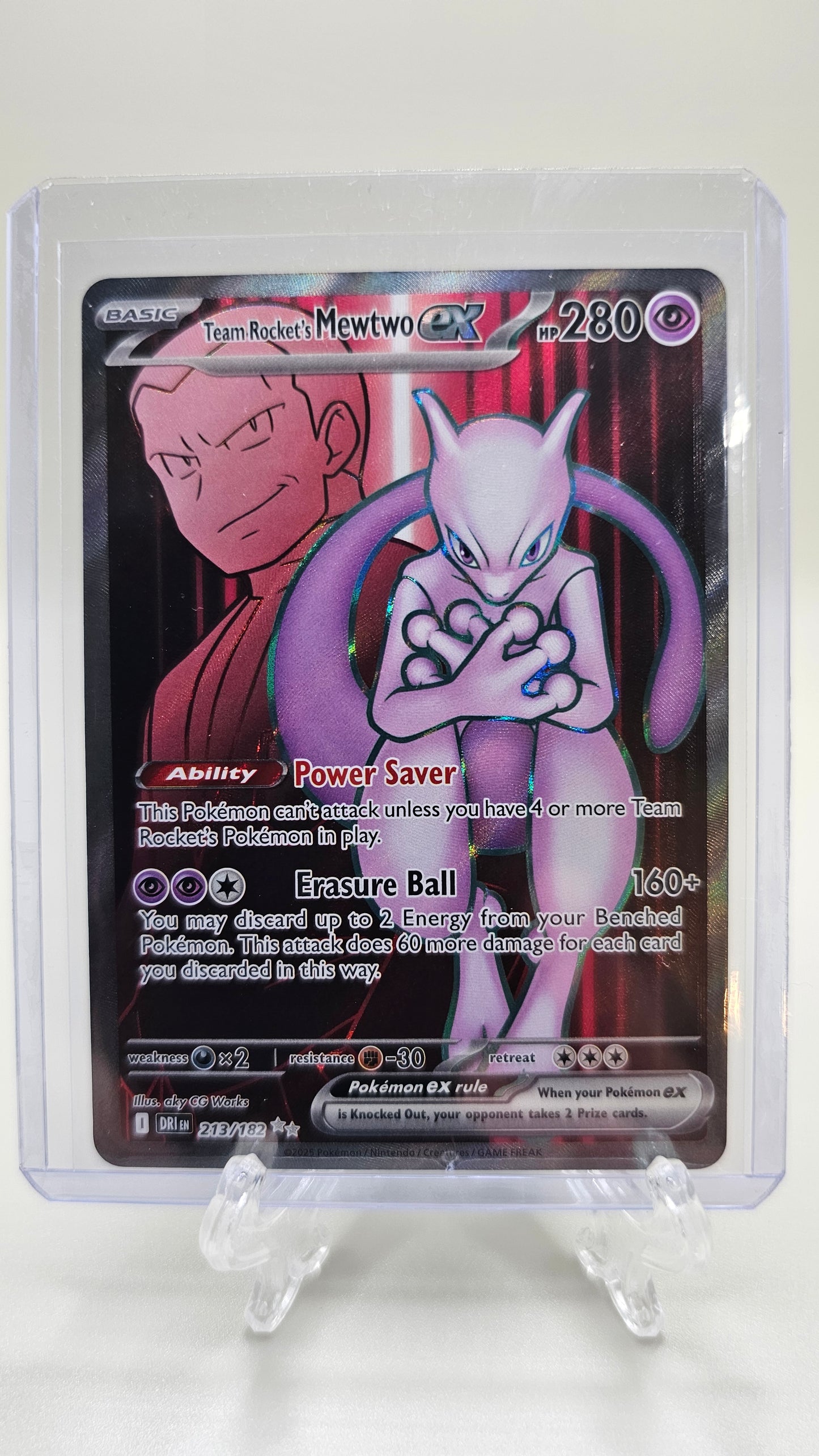 Team Rocket's Mewtwo ex 213/182 Sv10: Destined Rivals Holo UR